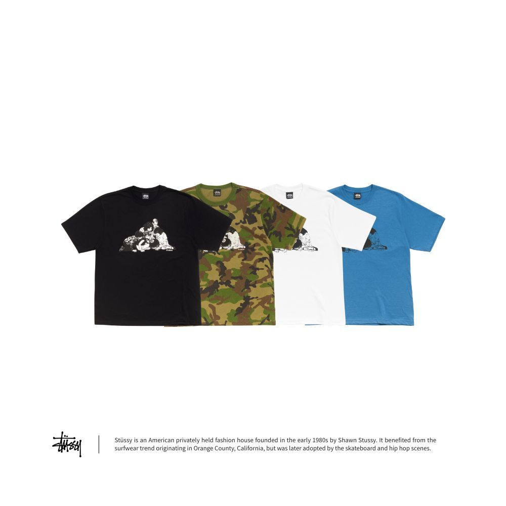 Stussy KIDS TEE人物插畫圖騰短T