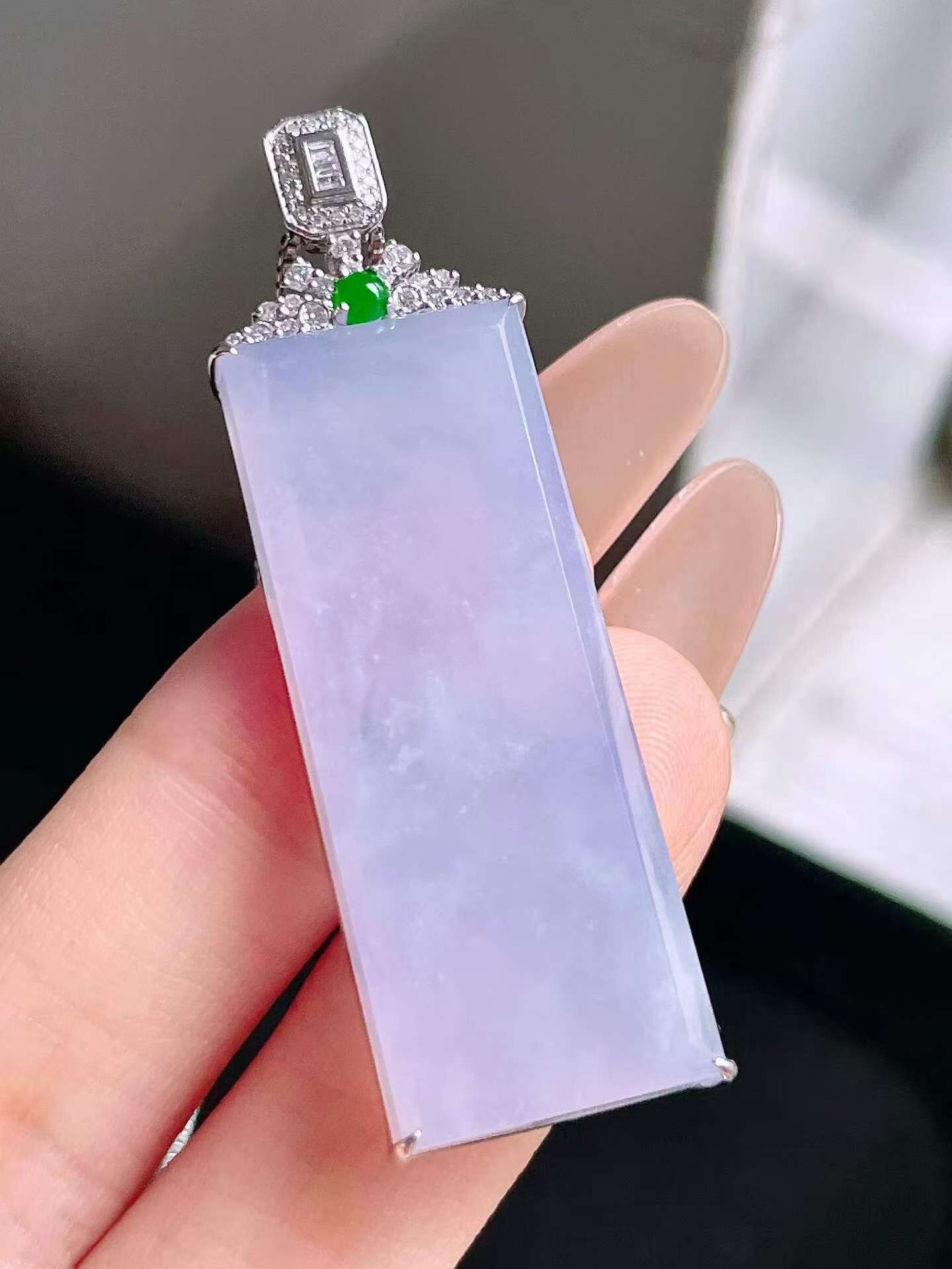 95221 翡翠冰紫無事牌