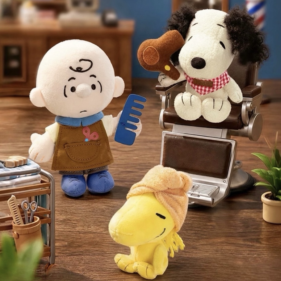 PEANUTS SNOOPY BARBER SHOP 史努比 美髮屋 吊飾 盲盒 可DIY髮型