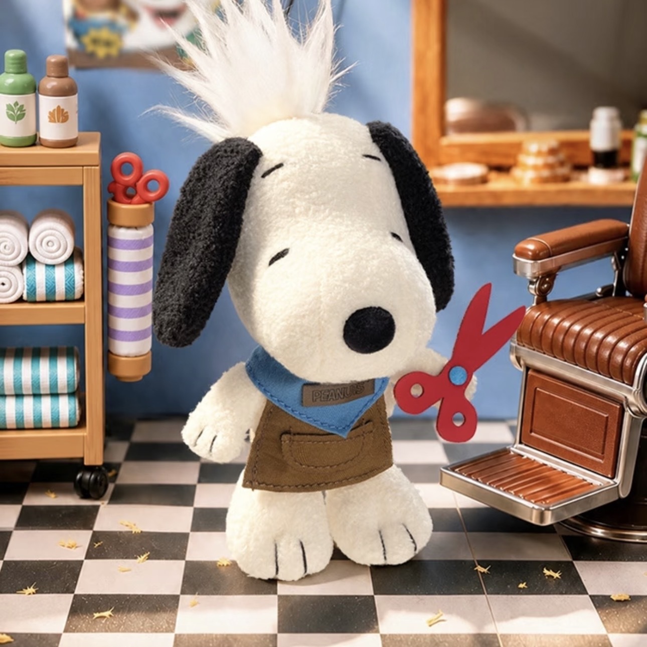PEANUTS SNOOPY BARBER SHOP 史努比 美髮屋 吊飾 盲盒 可DIY髮型