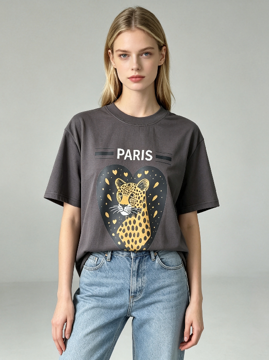 WC11 法國Lune de Moon Heart Leopard Tee(11)