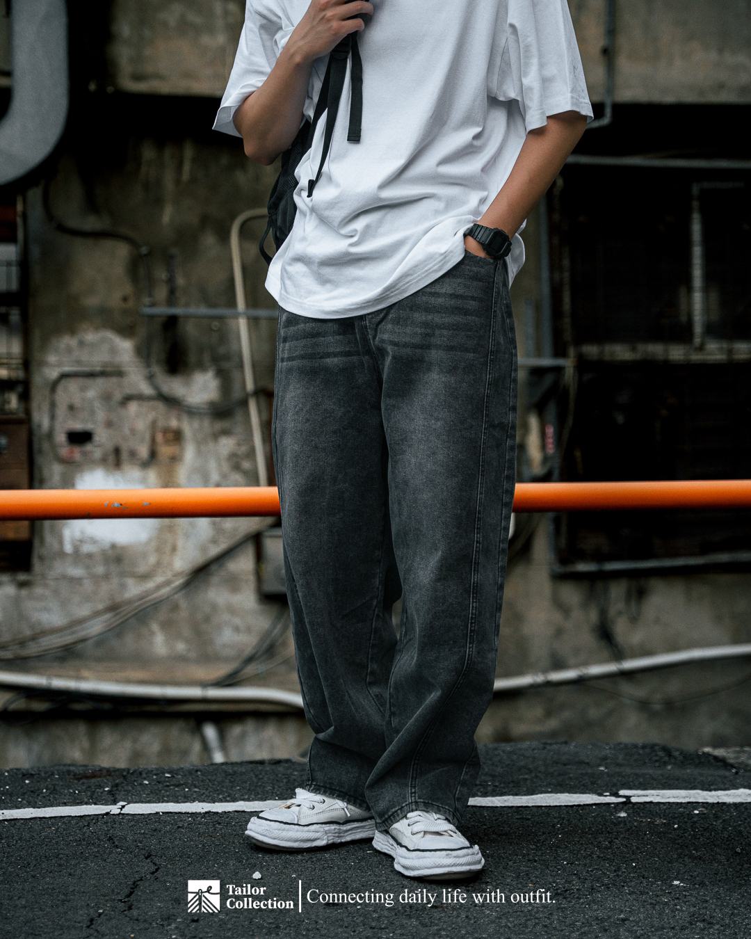#預購 Tailor collection 水洗做舊 直筒 彎刀牛仔褲 四色 MN2383
