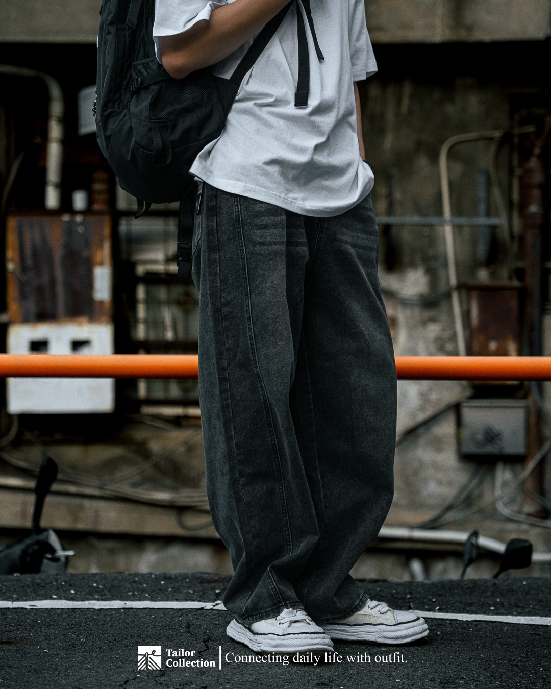#預購 Tailor collection 水洗做舊 直筒 彎刀牛仔褲 四色 MN2383