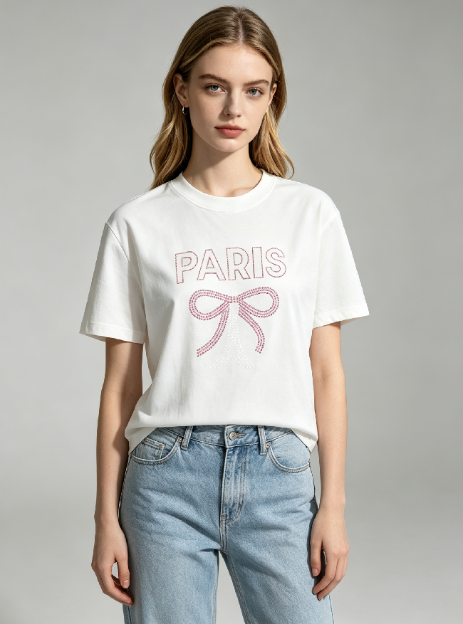 WC21 法國Lune de Moon Pink Bow Tee(21)