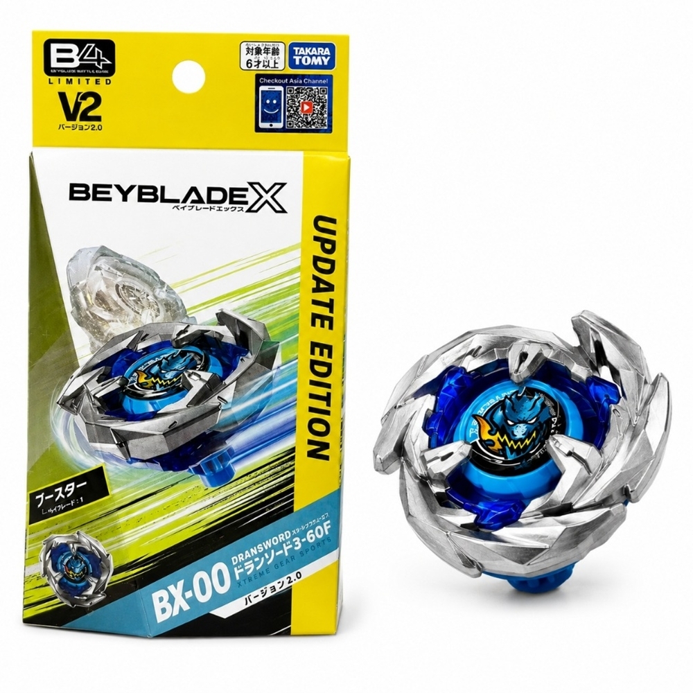 【TAKARA TOMY】戰鬥陀螺 BX-00 蒼龍神劍 V2 3-60F 攻擊型 台灣代理版 可掃QR strc