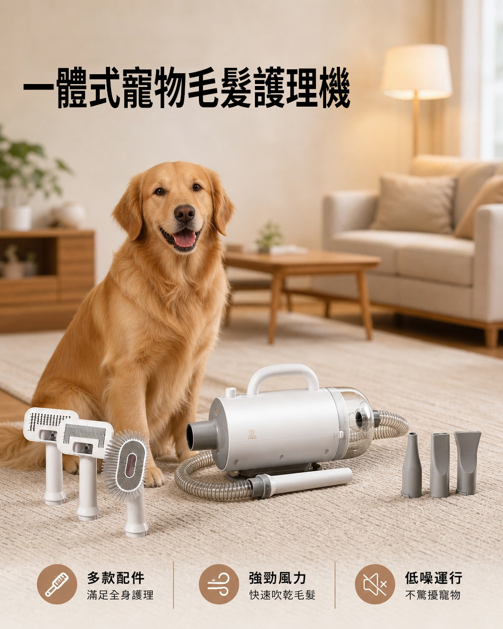 Petuity - All-in-One Pet Hair Grooming Machine | Cat & Dog Hair Dryer  Drying + Negative Ion Smoothing + Styling + Loose Fur Suction, Get Salon-Level Pet Grooming at Home