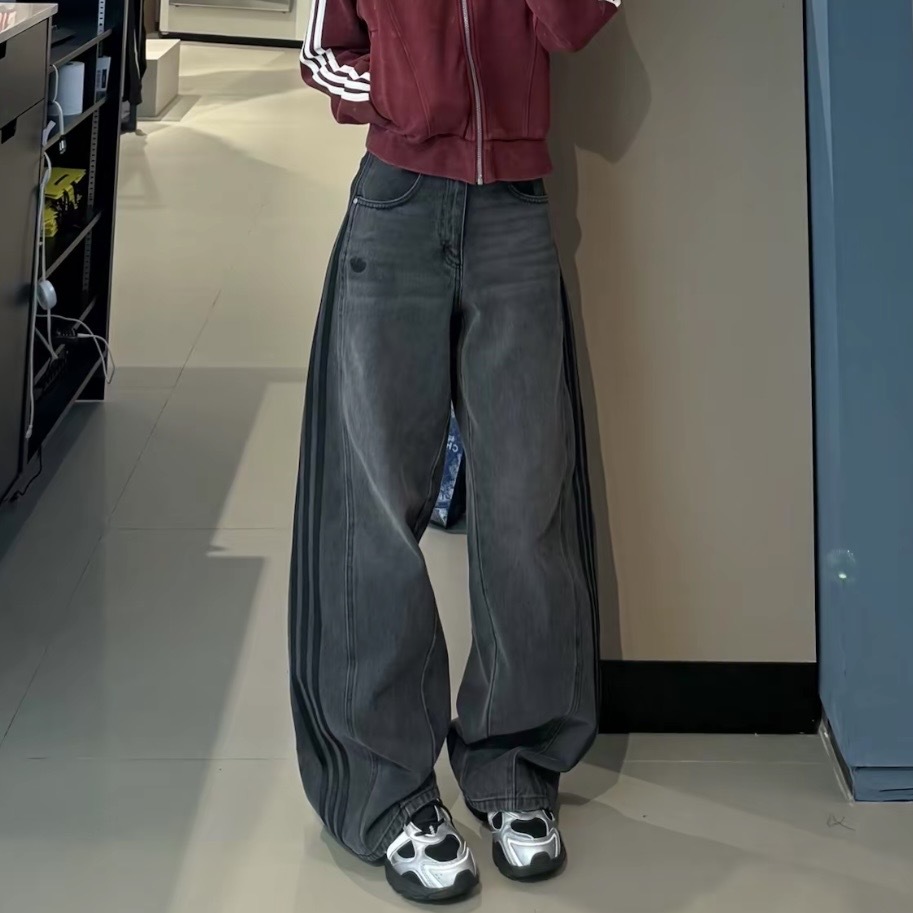 ADIDAS ORIGINALS DENIM JOGGERS 黑色 彎刀長褲 牛仔褲 寬鬆 LD6448