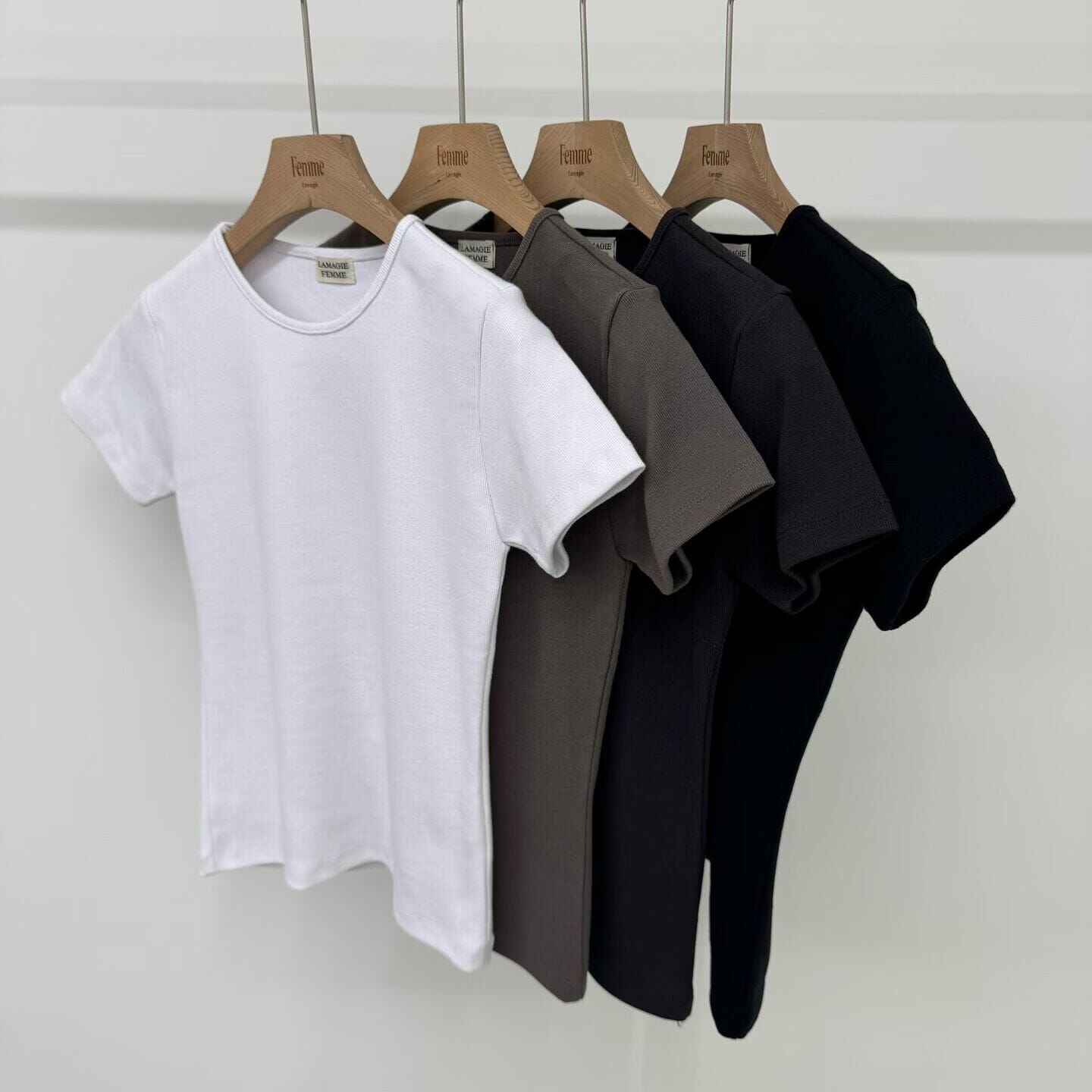 LF7136 羅紋修身短袖T