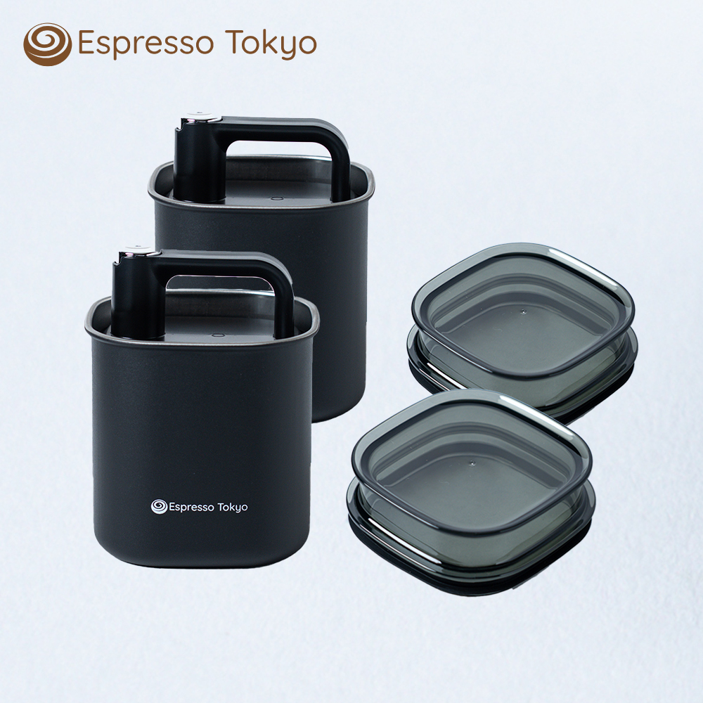 【預購10月中出貨】Espresso Tokyo 方形咖啡罐｜積木堆疊雙罐組