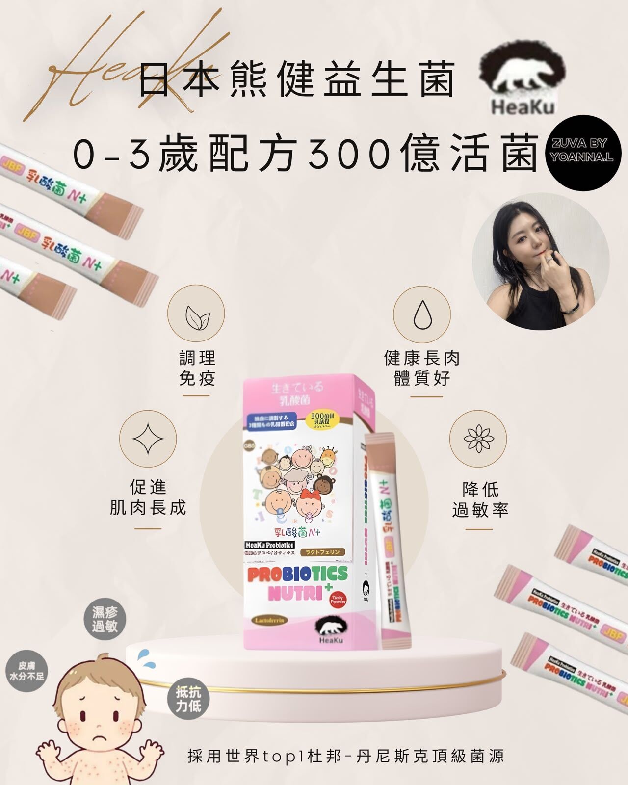 售完(0-3歲提升免疫力-腸胃健康）new🇯🇵「增菌裝」Y62日本熊健益生菌0-3 歲配方300億活菌(2gx30 日)💜【買四送一 |買八送三共11盒 | 買十二盒送六盒共18盒】💜