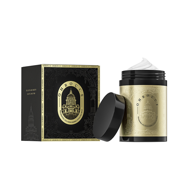 FAC-BBG0918-004 OHBOUCE 白藜蘆醇膠原蛋白緊致水光面膜220g 送矽膠面膜刷 (A4)【買一送一】