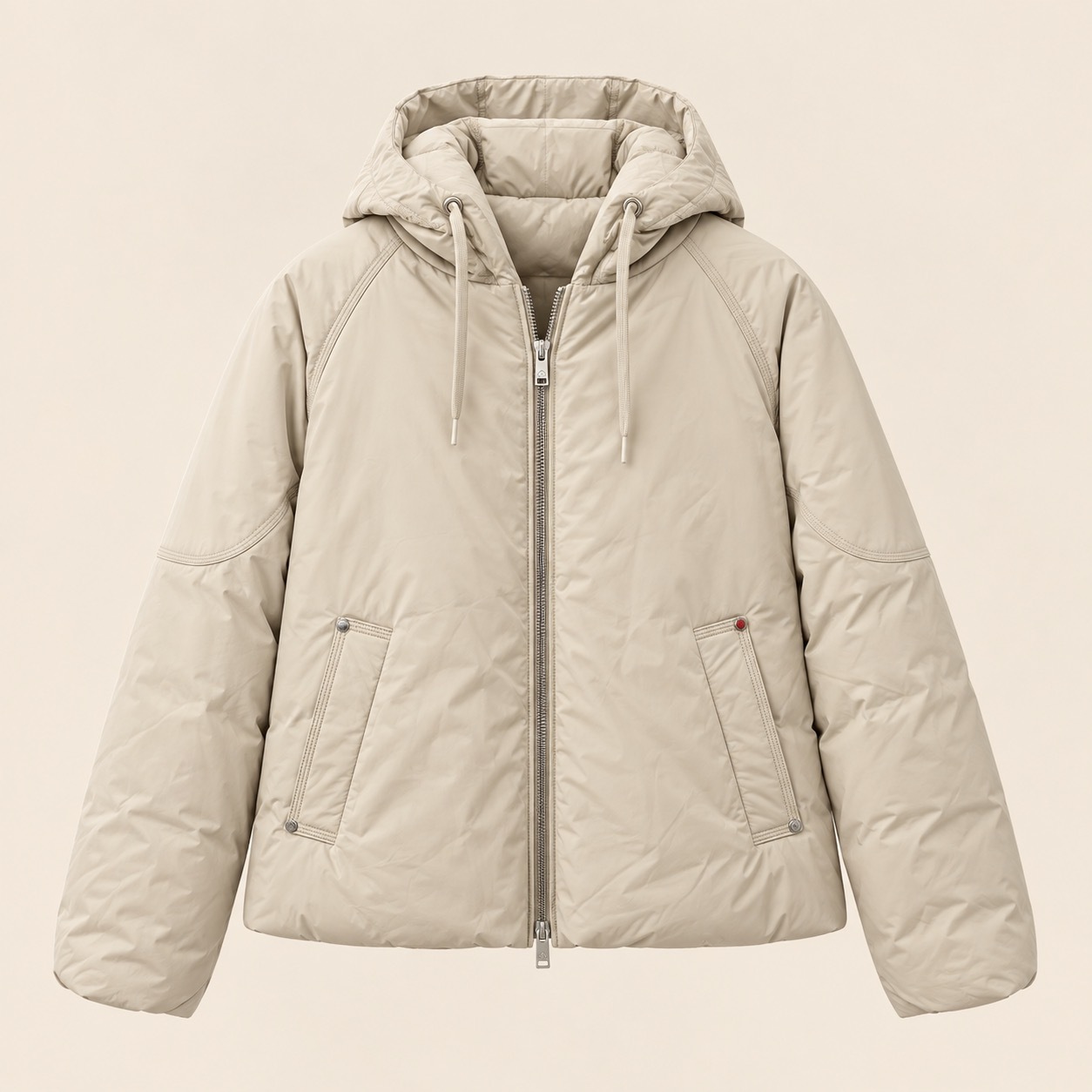 1FF0918-201 [MOOSE KNUCKLES] 連帽羽絨外套 雪花石色 #M35LB046NY (EU)