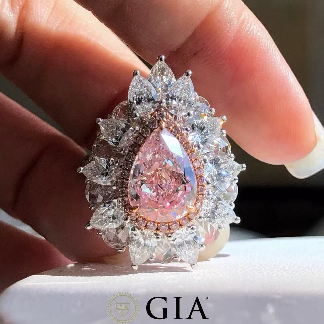 收藏臻品｜天然粉鑽鑽石戒指