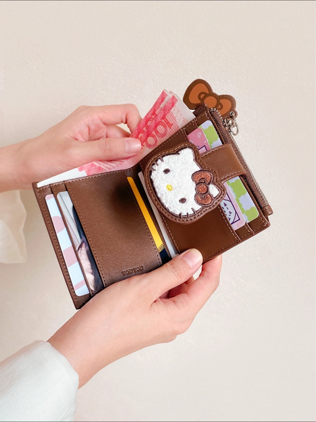 正版授權 TOUTOU X HELLOKITTY 卡包零錢收包
