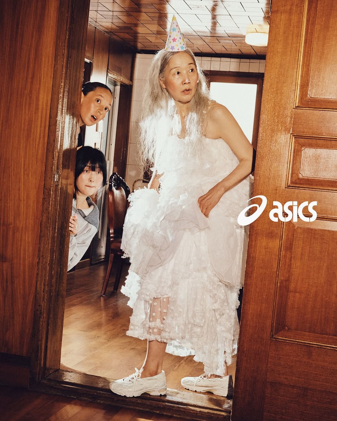 ASICS GEL-DS TRAINER SP 香草奶油 米白 奶油白 透氣 芭蕾舞鞋 瑪莉珍鞋 涼鞋 綁帶 男女鞋 1203B057-100 / 預購