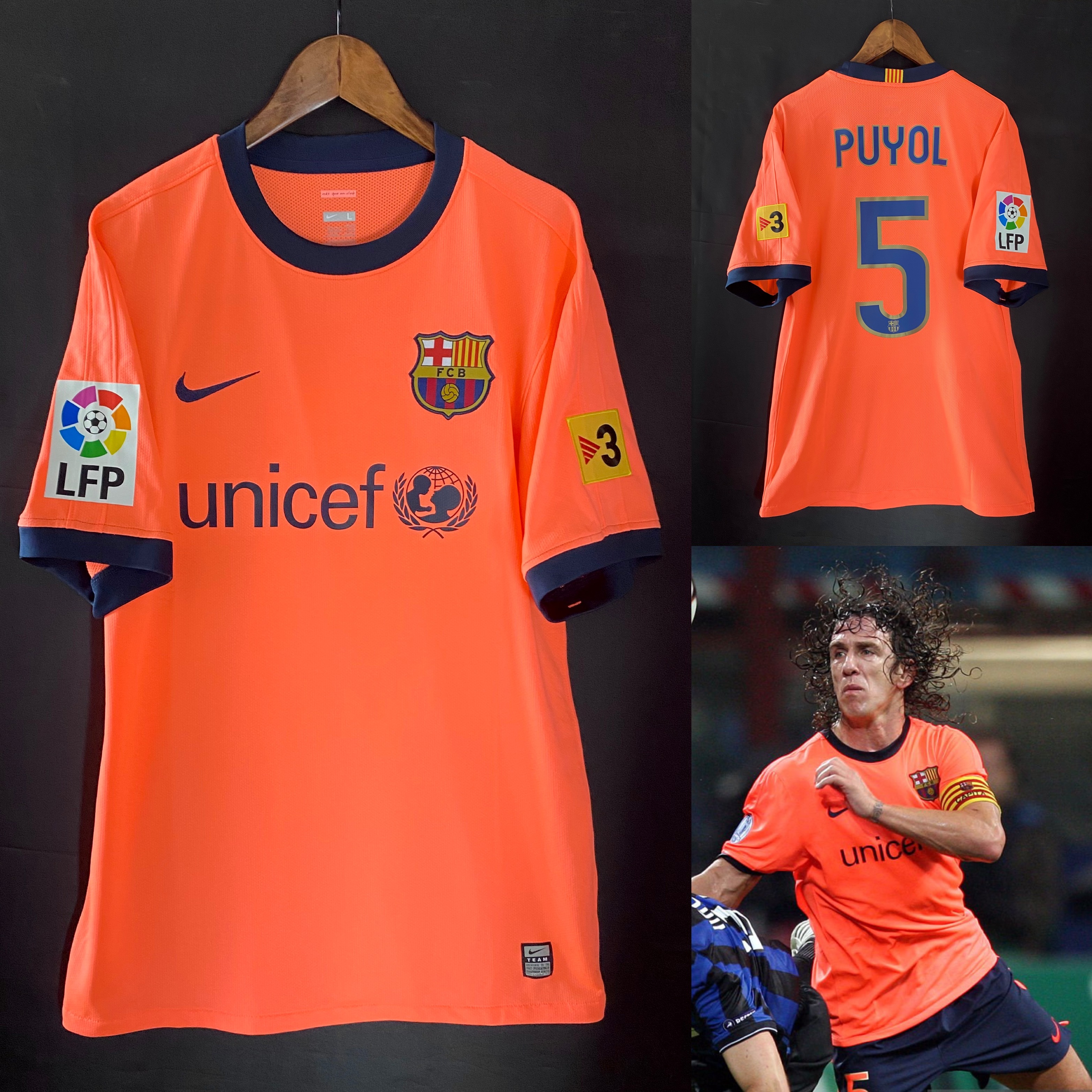 (Match Issue) FC Barcelona 2009-2010 Nike Away Match Issue Shirt #5 PUYOL