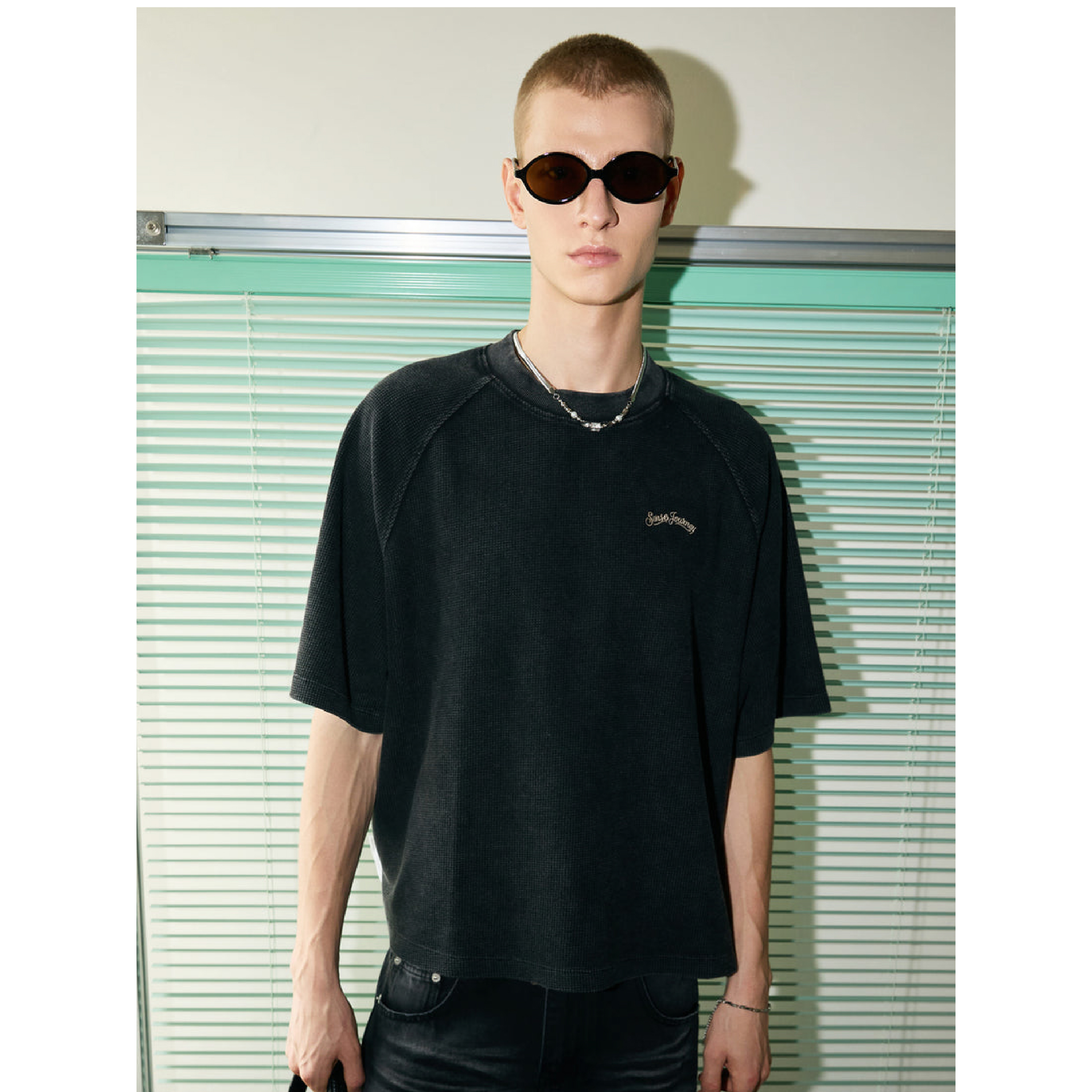 SENSE Pigment Dyed Waffle Boxy Tee [M26-T10]
