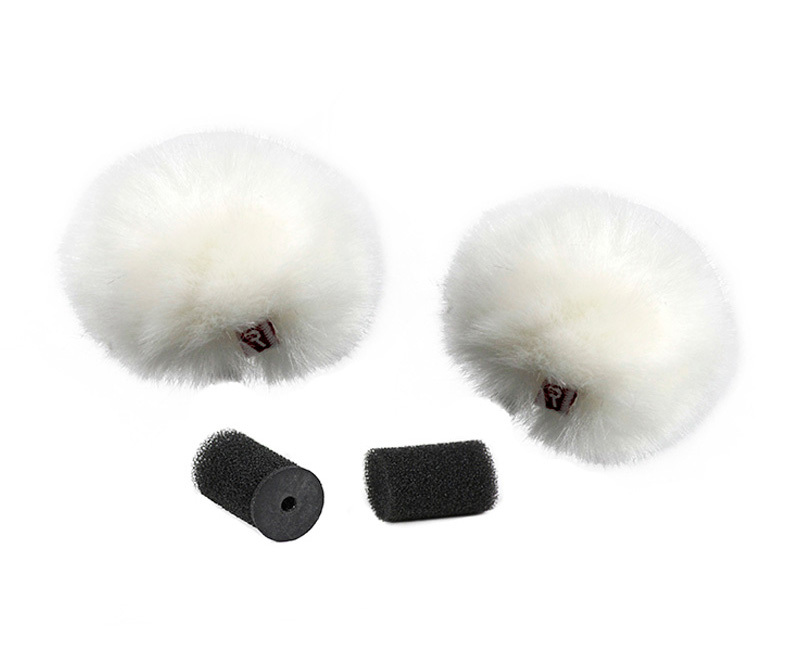 Rycote Pair White Ristretto Lavalier Windjammer