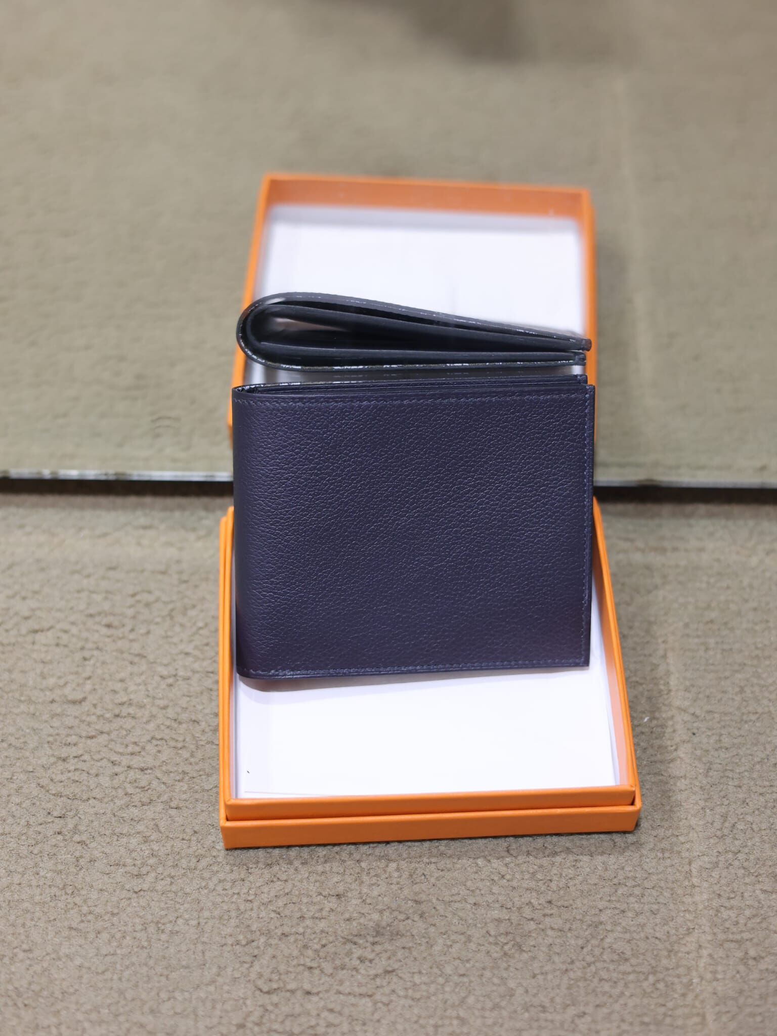 Citizen twill compact card holder caban /vert anglais/gris pantin evercolor