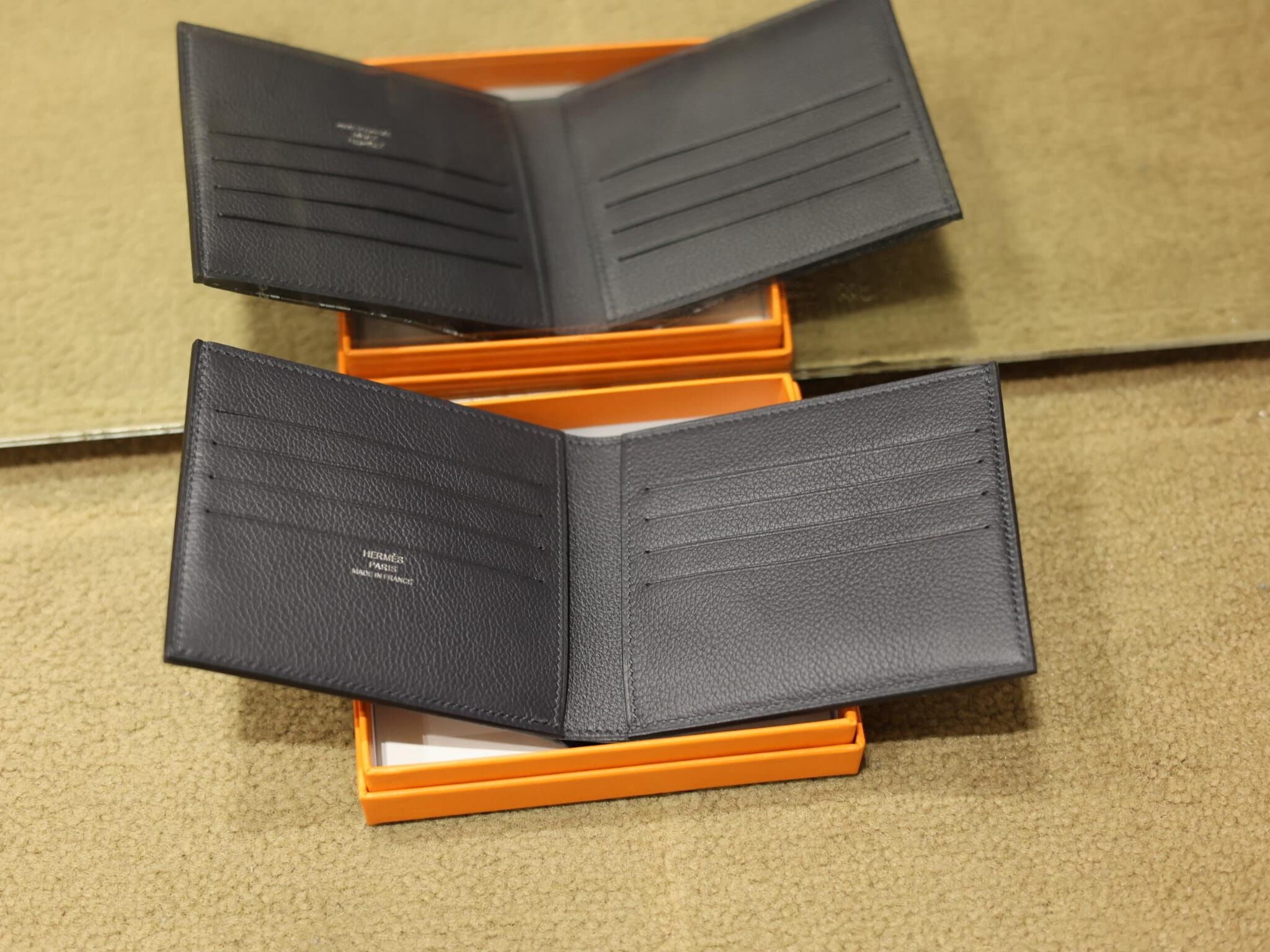 Citizen twill compact card holder caban /vert anglais/gris pantin evercolor