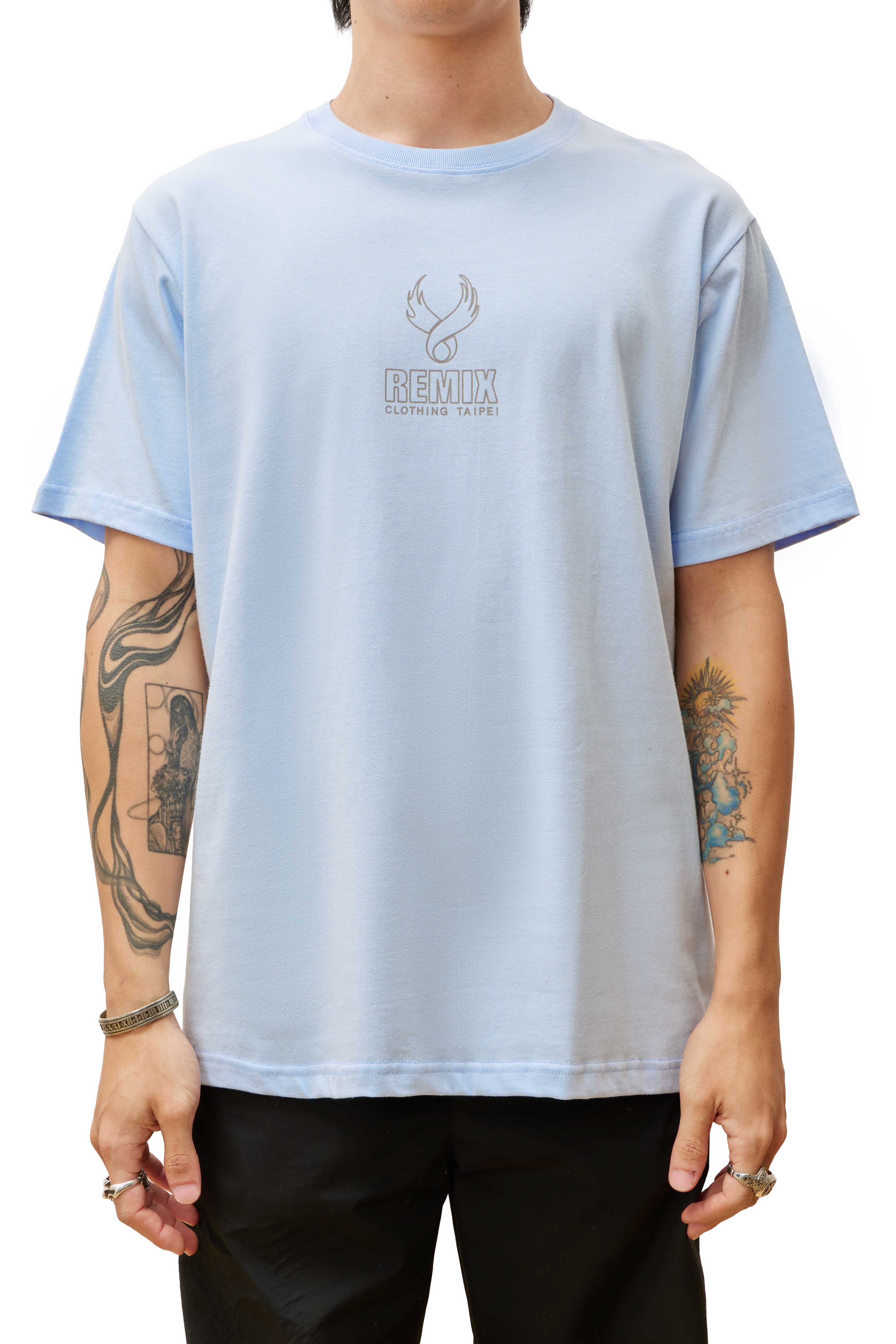 REMIX "Wing Logo TEE" (Baby Blue)