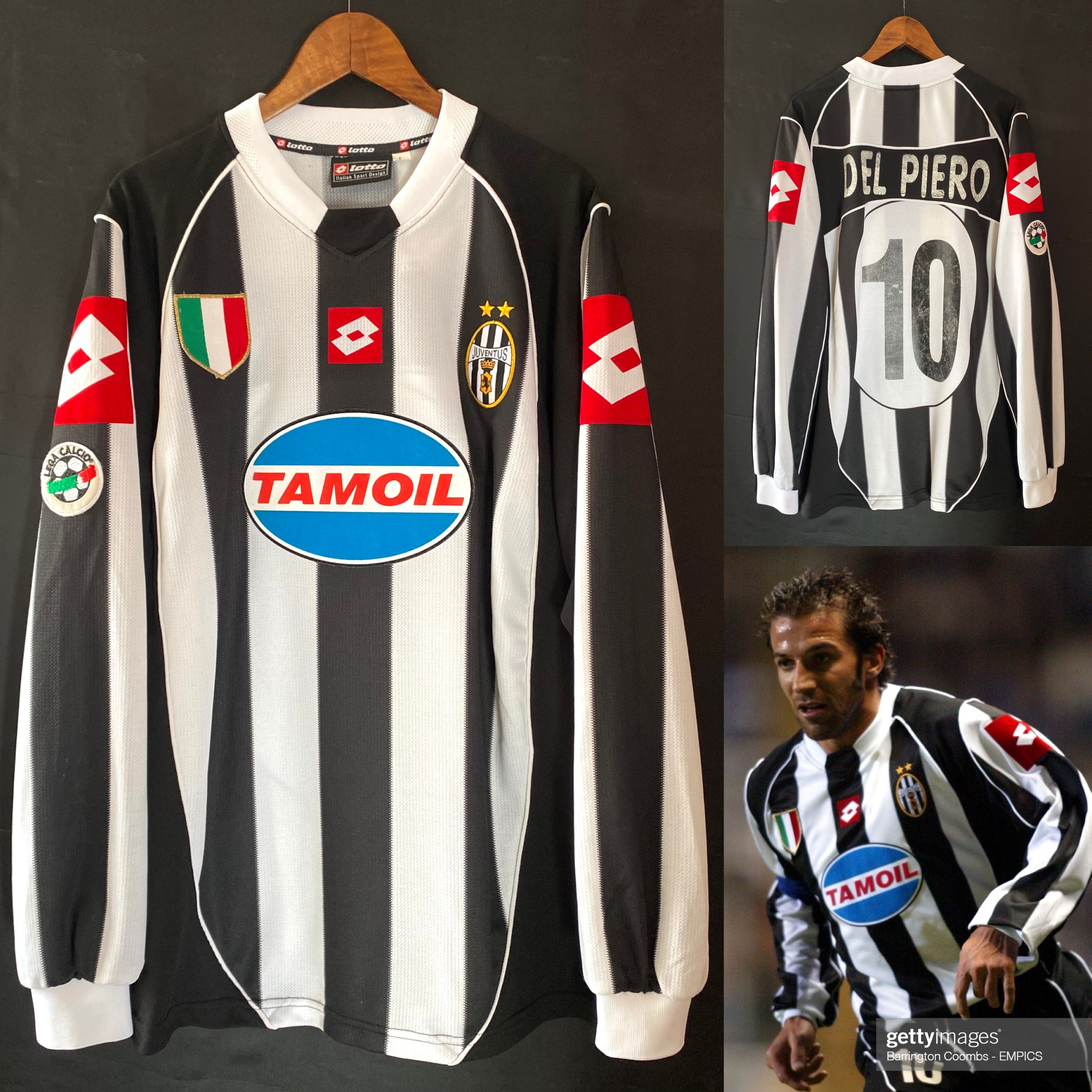 (球員版) 祖雲達斯 2002-2003 Lotto 主場長袖球員版球衣 #10 Del PIERO