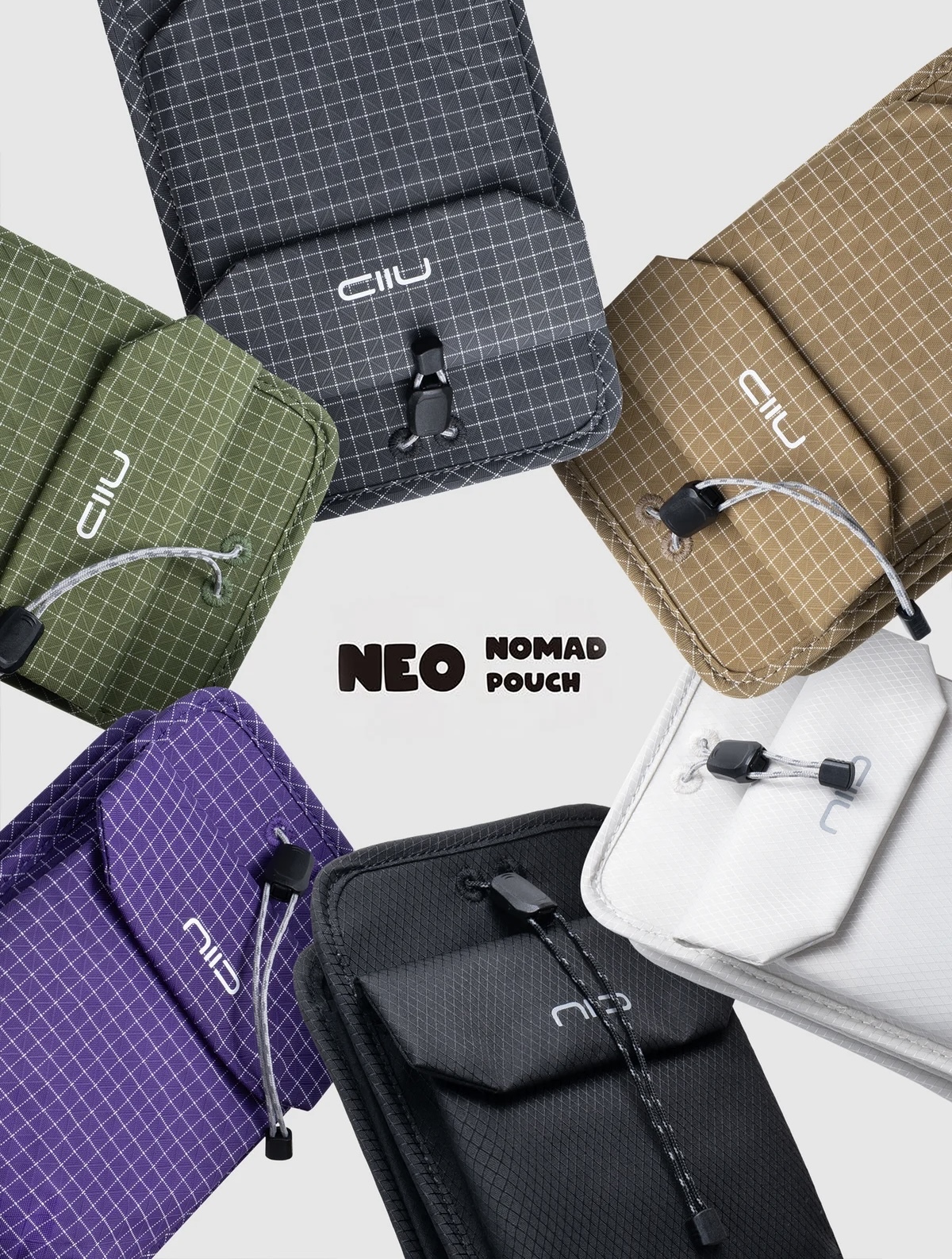 少量現貨｜NIID NEO EDC Compact Pouch｜輕便多功能斜孭袋・護照／手機／卡片收納（6色選擇）