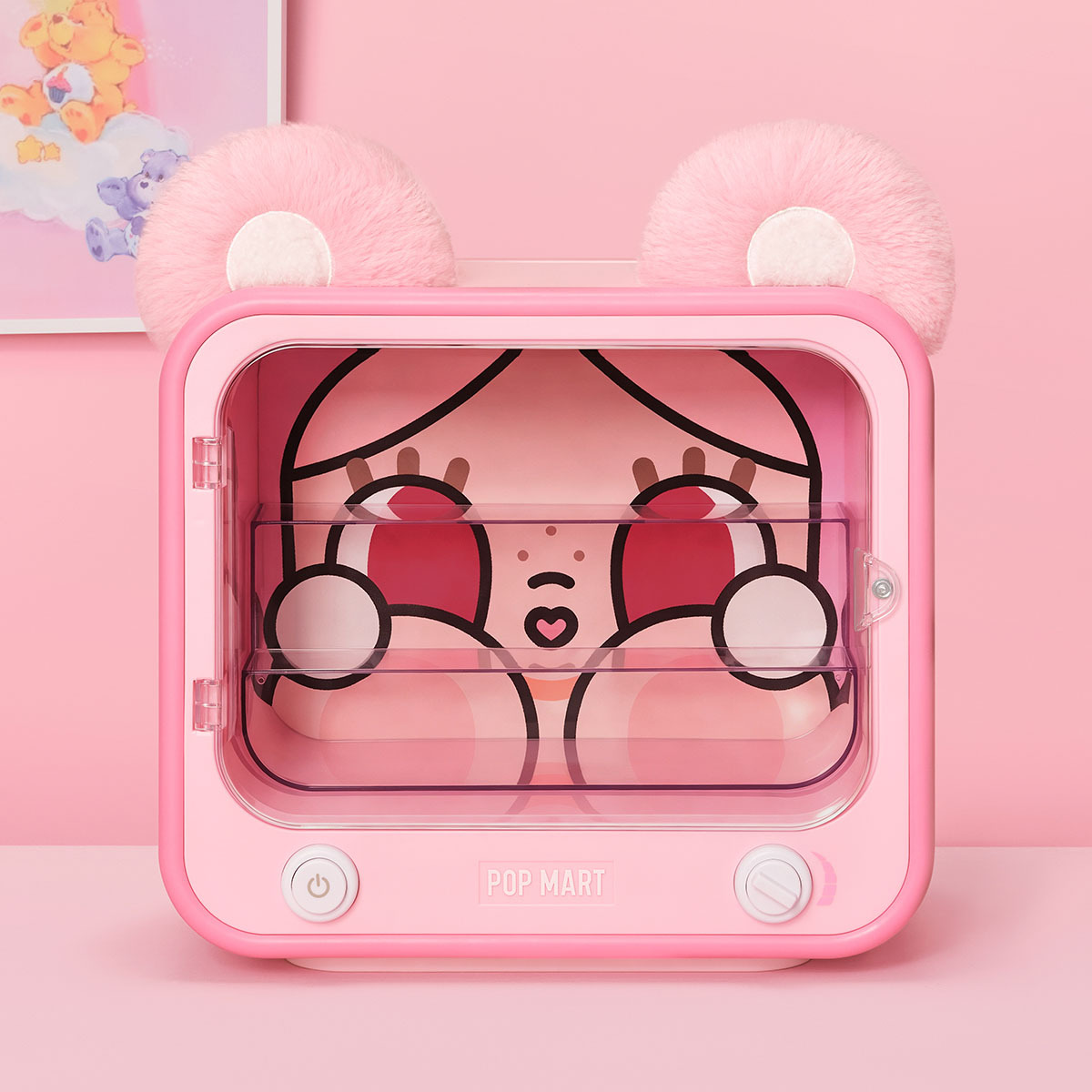 POP MART 泡泡瑪特 CRYBABY × Care Bears系列 電視機發光展示盒