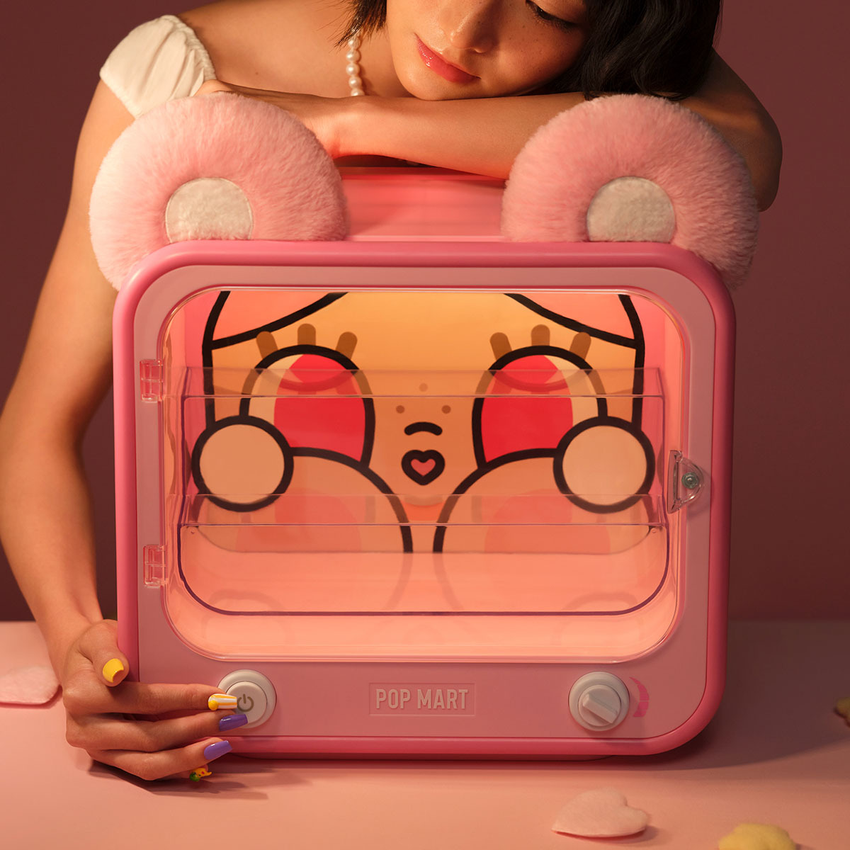 POP MART 泡泡瑪特 CRYBABY × Care Bears系列 電視機發光展示盒