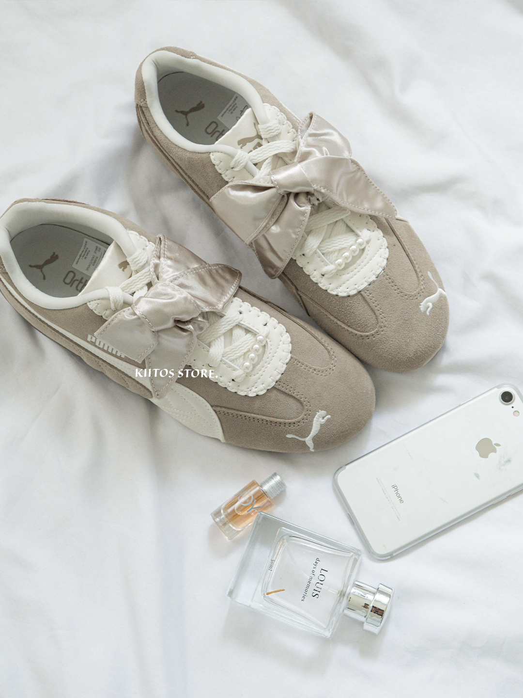 【現貨】PUMA SPEEDCAT BLOOM 芭蕾風 緞帶蝴蝶結 珍珠 灰奶茶 奶油白 復古 賽車鞋 女鞋 410083-01