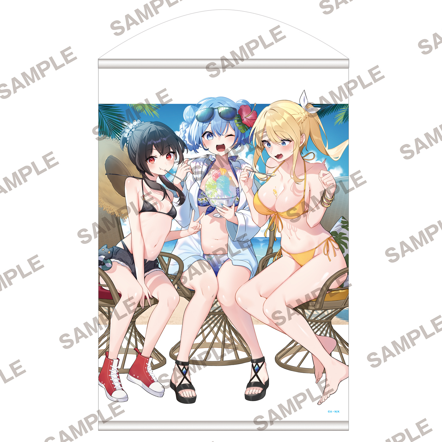 「ACG.GO」「預購」為美好的世界獻上祝福! 原創插畫B2掛布 惠惠&阿克婭&Darkness