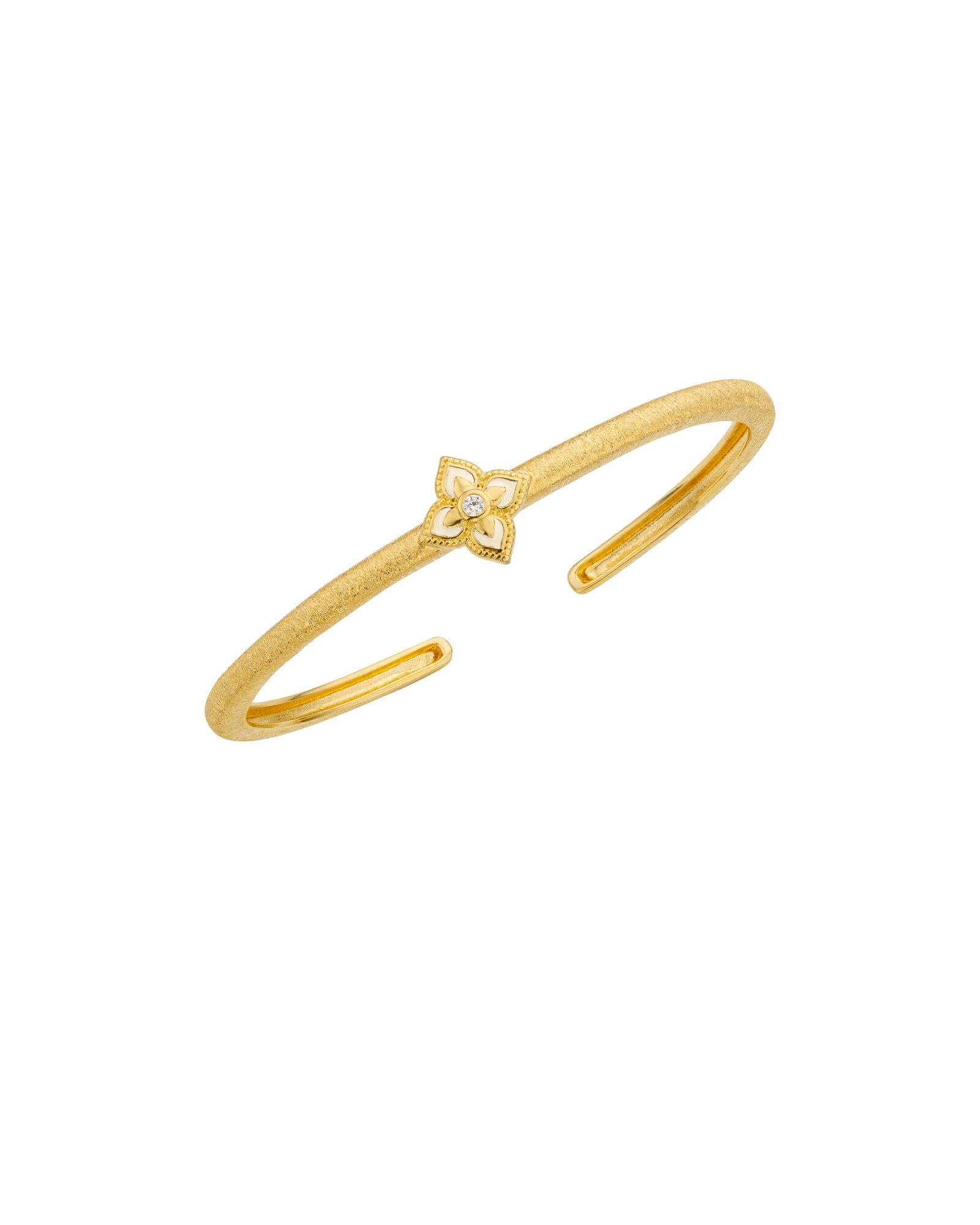 1MB0920-021 [MYA BAY] White Lotus Cuff 手鐲 金色 #BR-414.G (EU)