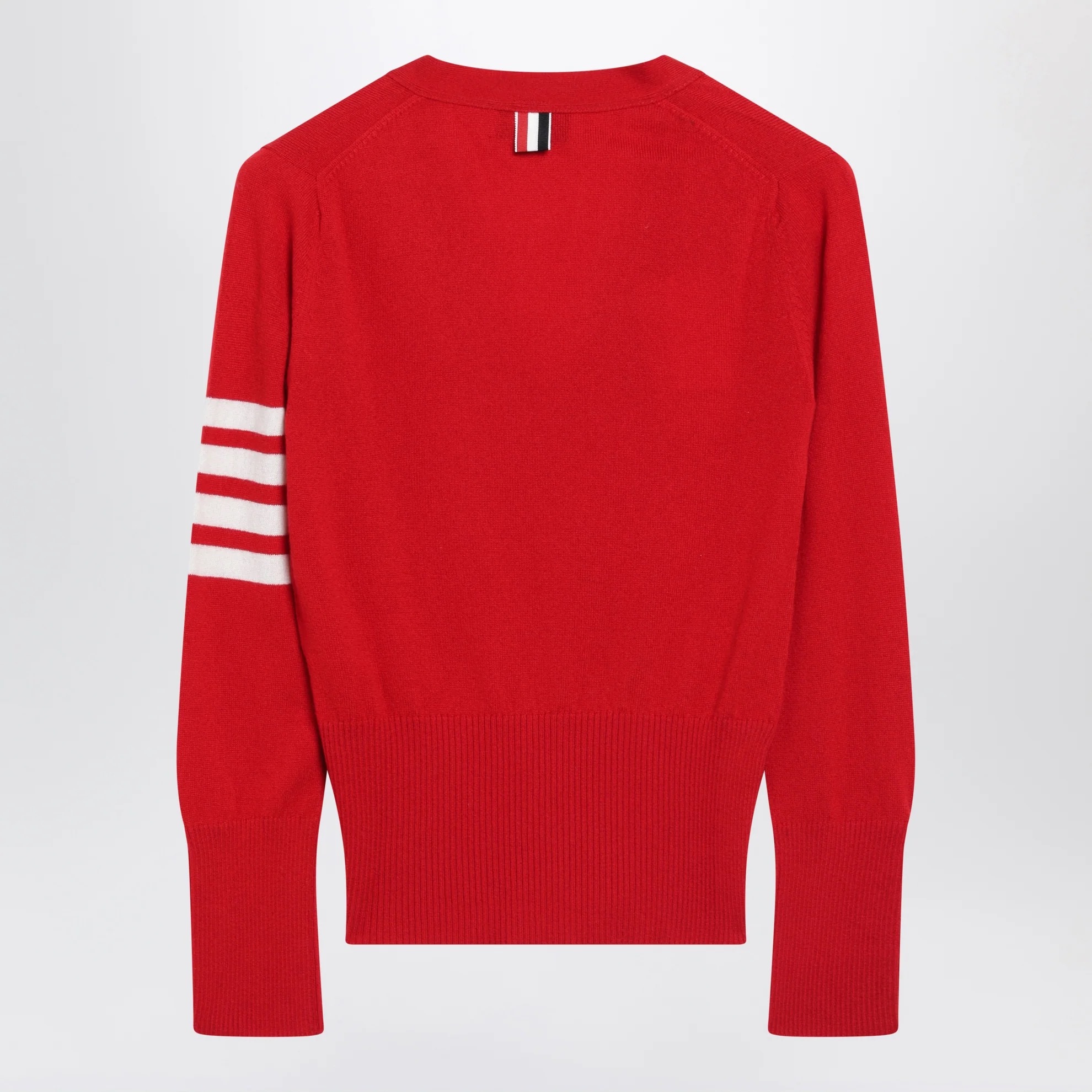 1FF0918-287 [THOM BROWNE] 經典紅色羊絨開襟衫 #FKC001A00011 (EU)