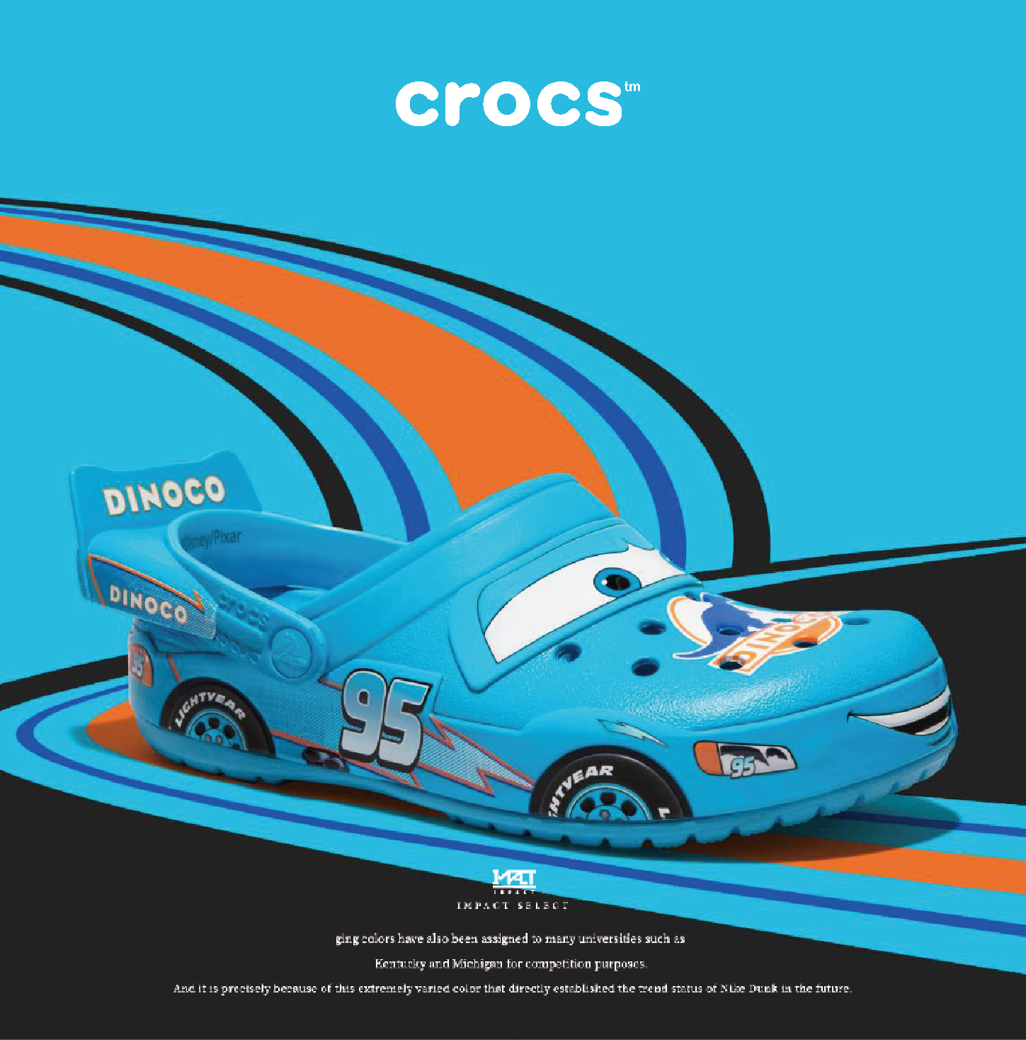 Crocs Lightning McQueen Cars Dinoco 藍色 閃電麥坤聯名洞洞鞋 213582-90H