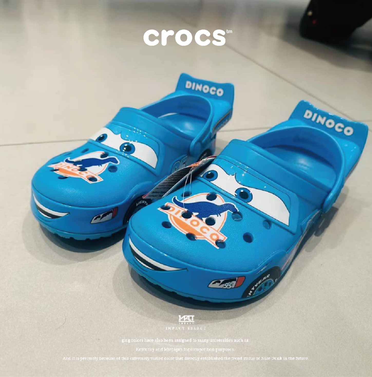 Crocs Lightning McQueen Cars Dinoco 藍色 閃電麥坤聯名洞洞鞋 213582-90H