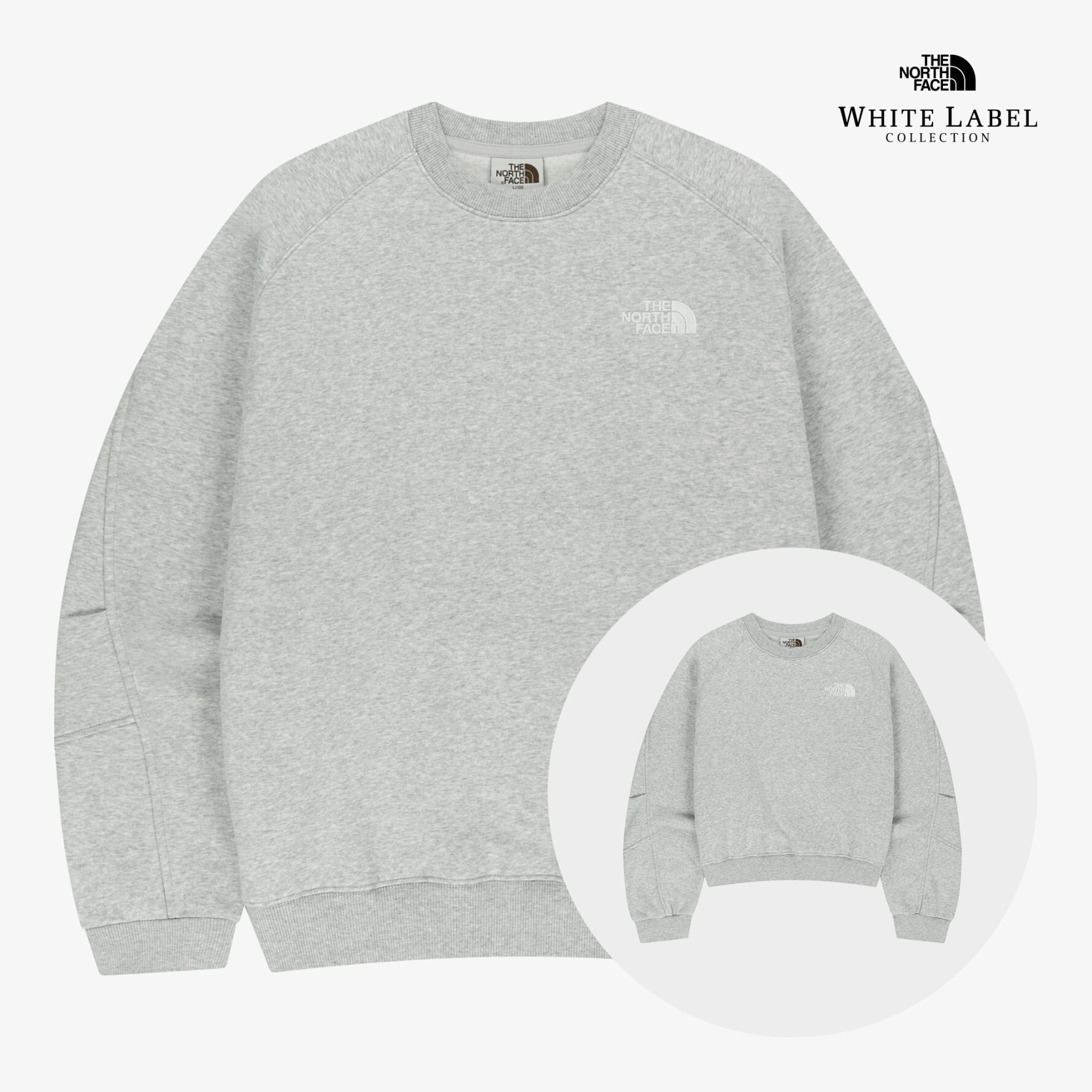 The North Face White Label Softline Sweatshirts 立體曲線剪接寬鬆大學T NM5MS51