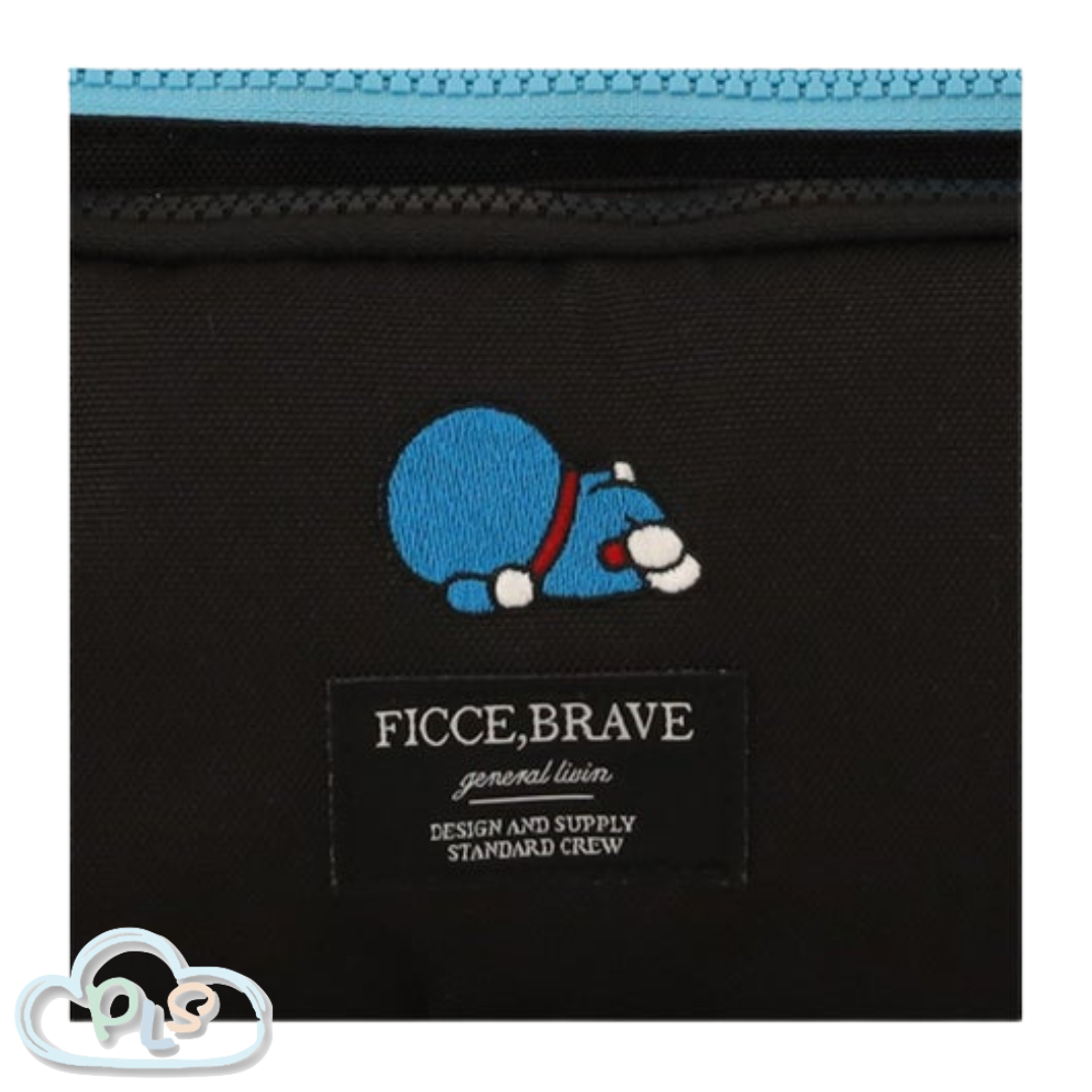 Horizontal Shoulder Bag F-720 Doraemon FICCE BRAVE Black #29243-1