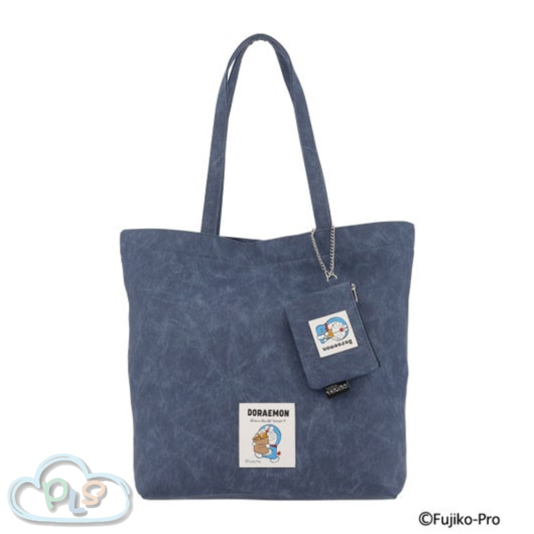 Tote Bag A4 Size DC-042（附零錢包吊飾） 多啦A夢 Quest ce Que Le”design"? 海軍藍色 #29623-1