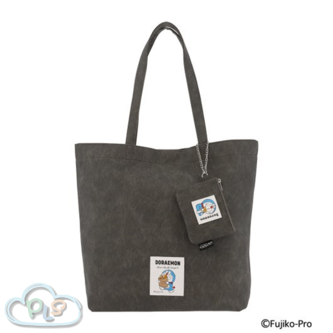 Tote Bag A4 Size DC-042（附零錢包吊飾） 多啦A夢 Quest ce Que Le”design"? 黑色 #29622-1