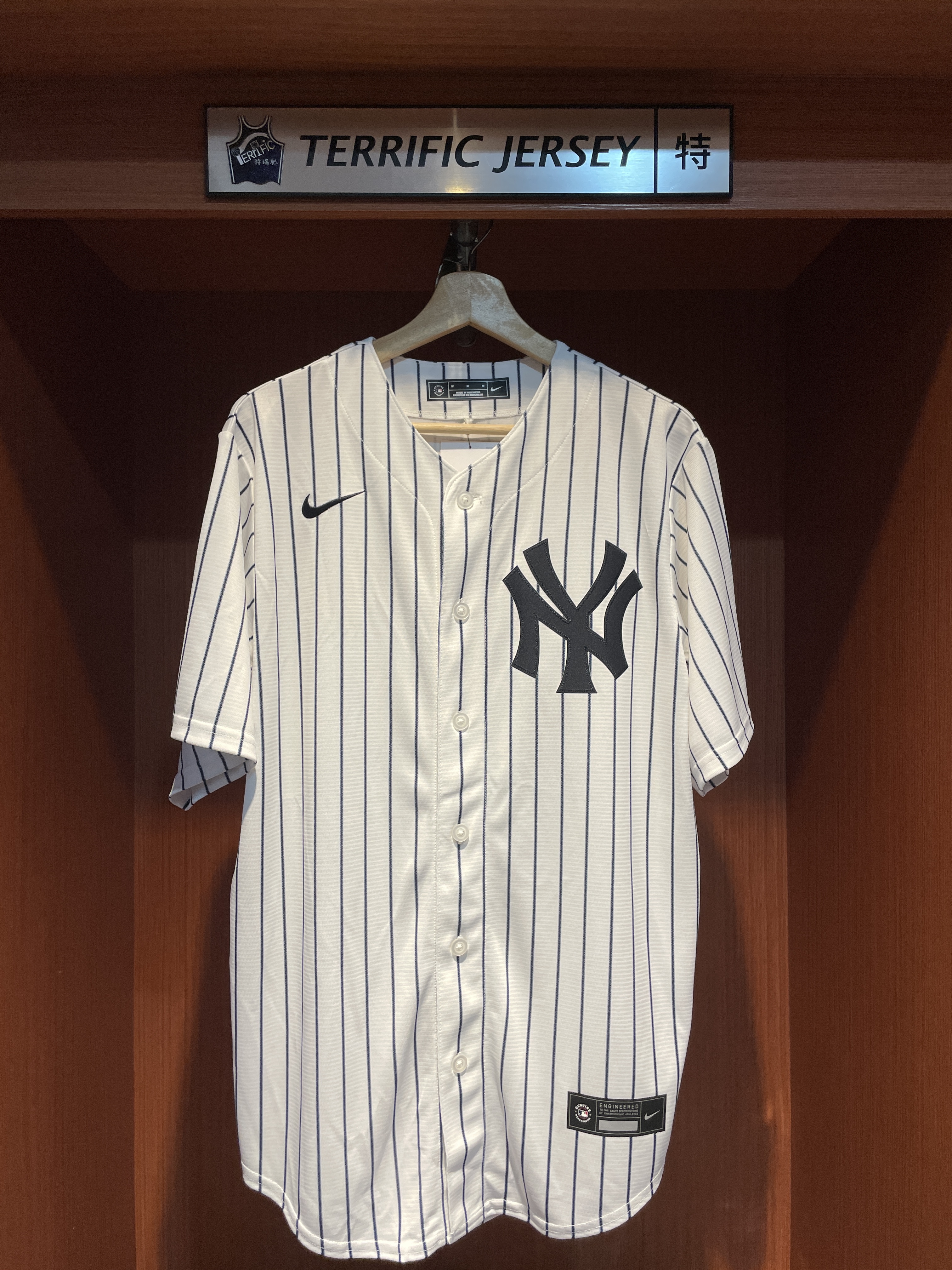 MLB球衣 Karina #00 aespa 紐約洋基白條紋 Nike Replica Player Name Jersey 球迷版 熱轉印 全新 26最新版