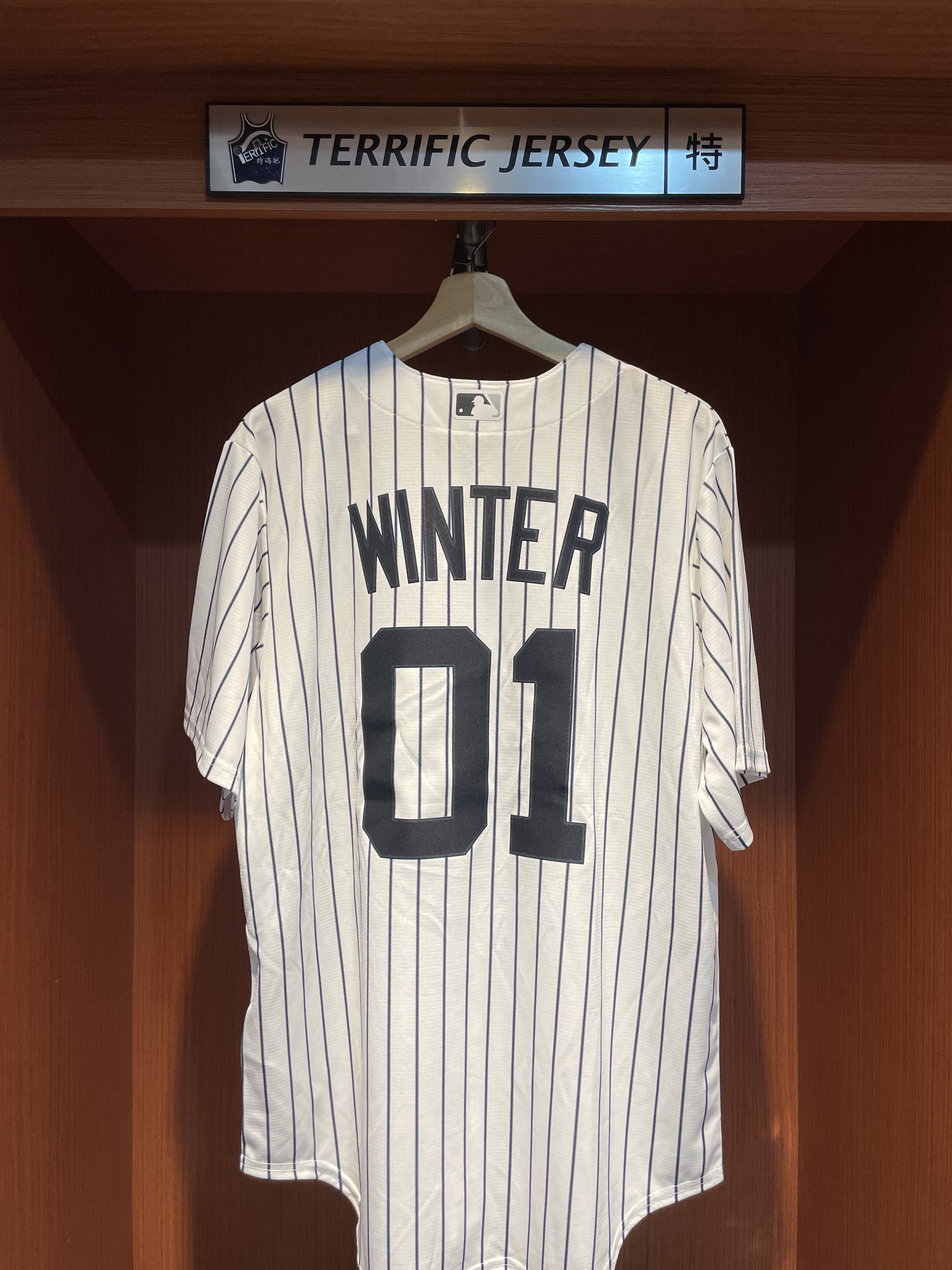 MLB球衣 Winter #01 aespa 紐約洋基白條紋 Home Nike Replica Player Name Jersey 球迷版 熱轉印 全新 26最新版