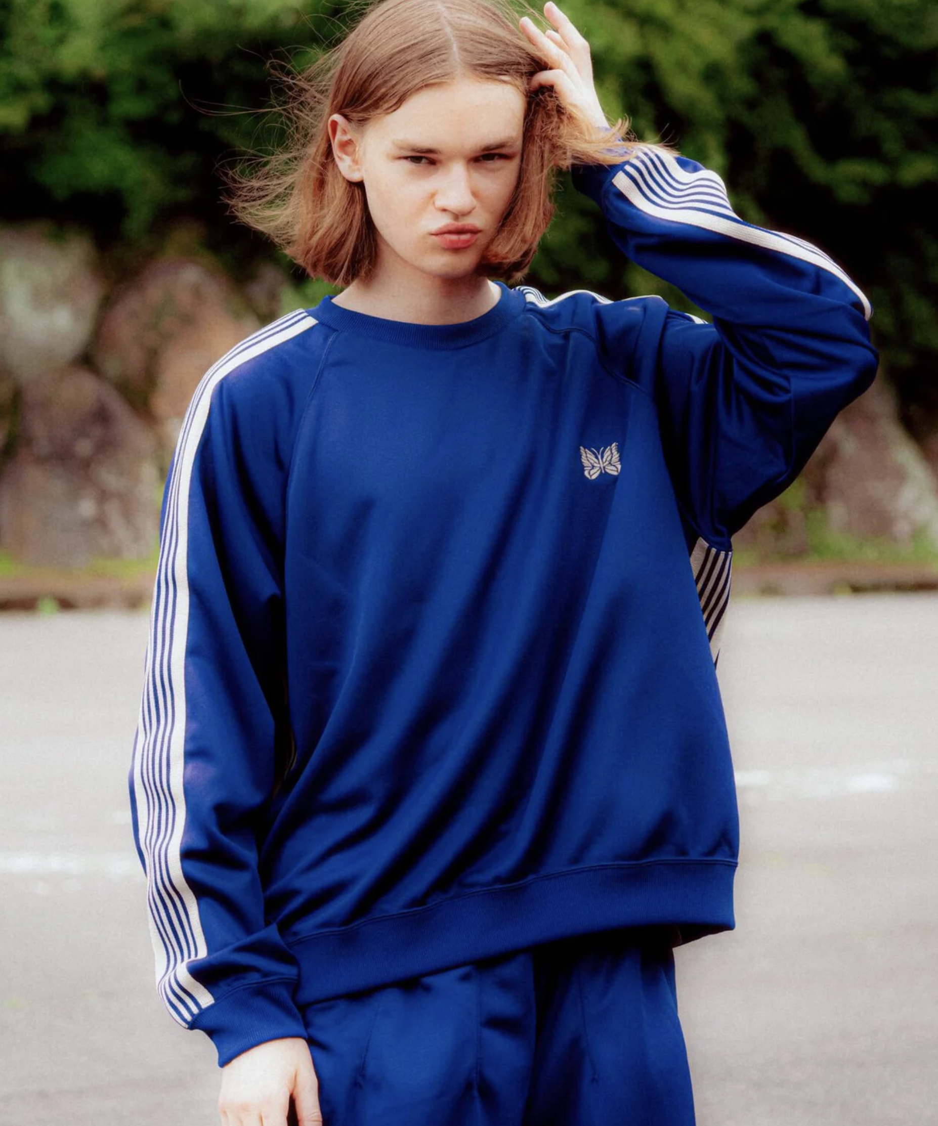 預訂 | Needles Track Crew Neck Shirt - Poly Smooth 別注