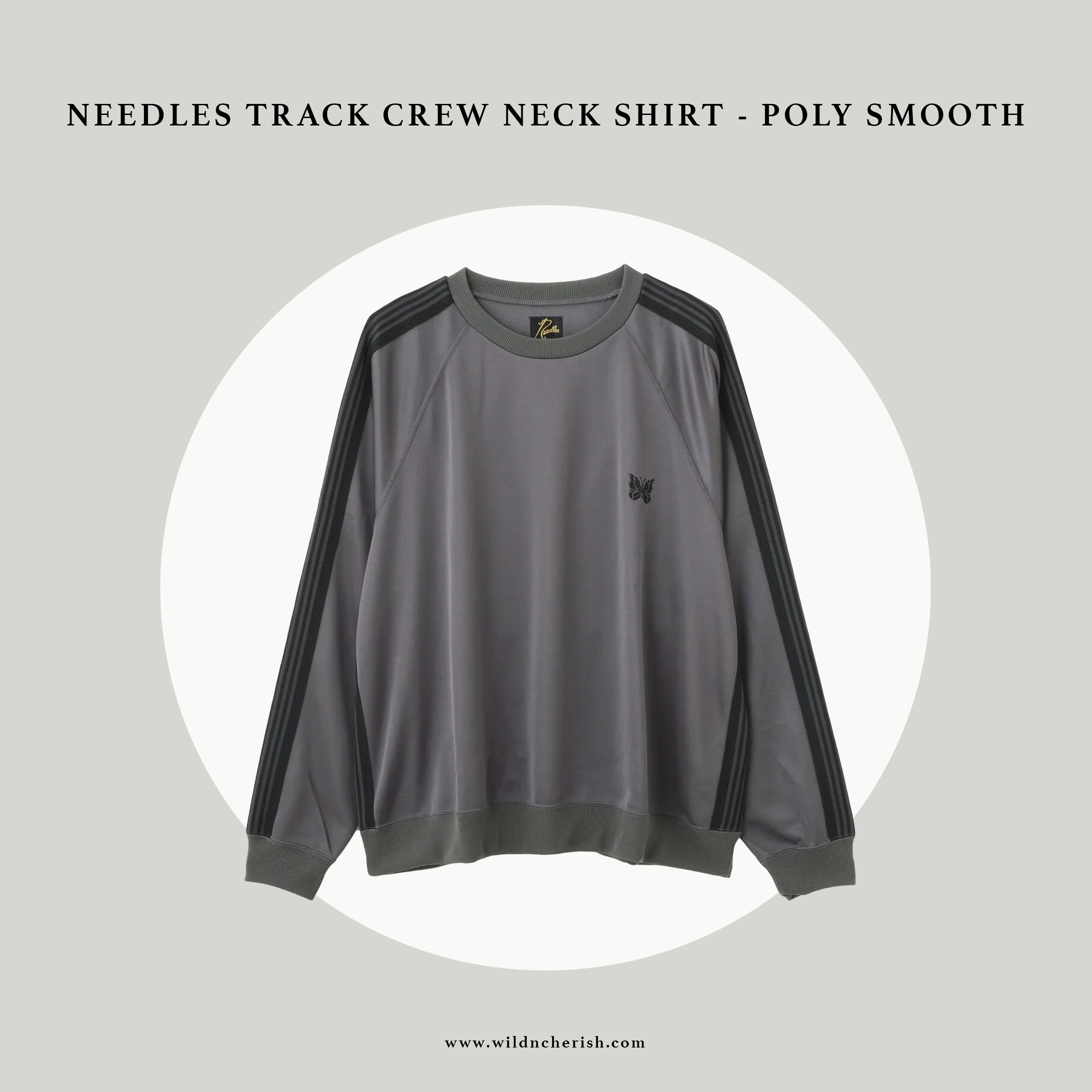 預訂 | Needles Track Crew Neck Shirt - Poly Smooth 別注