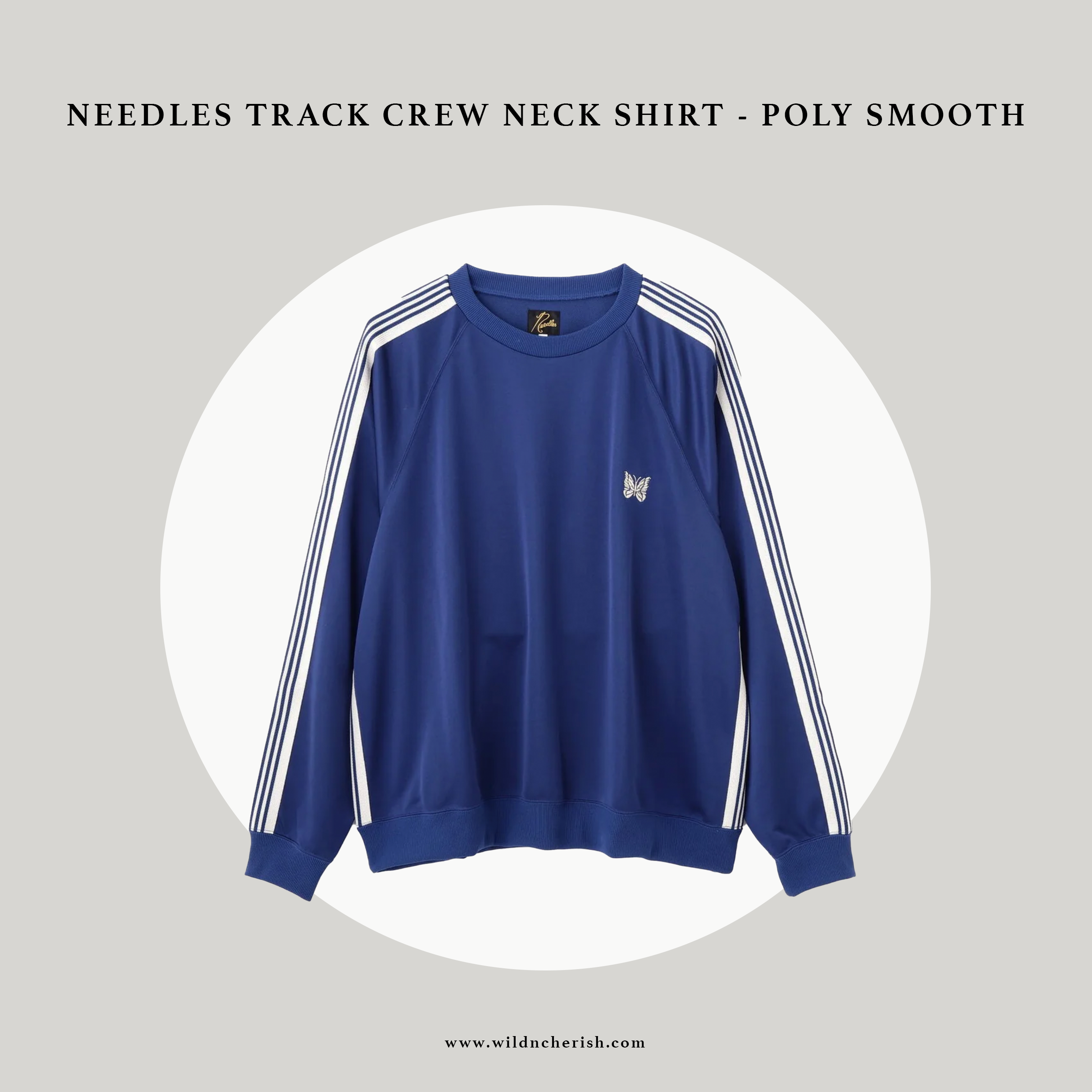 預訂 | Needles Track Crew Neck Shirt - Poly Smooth 別注