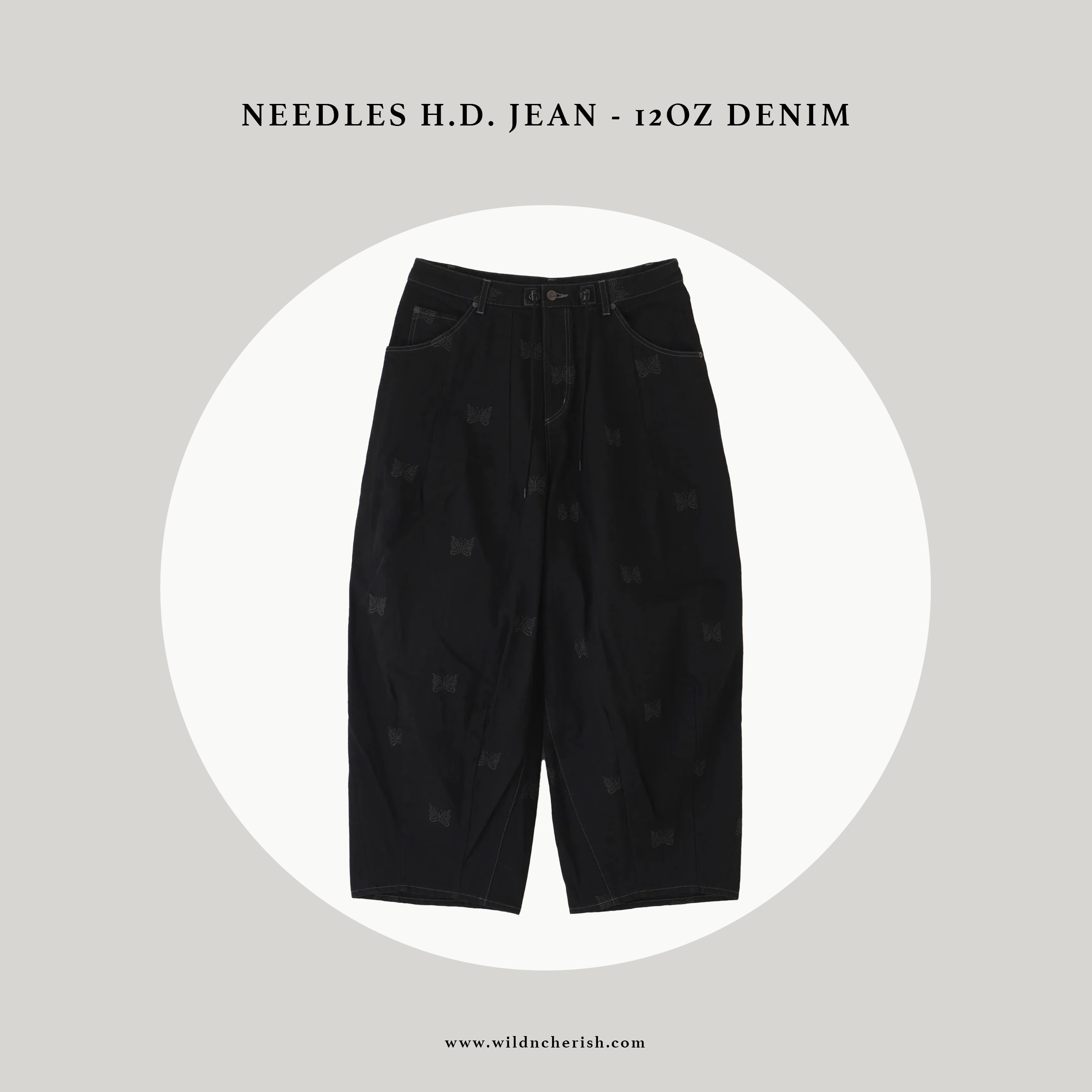 預訂 | Needles H.D. Jean - 12oz Denim 別注 滿版刺繡 丹寧