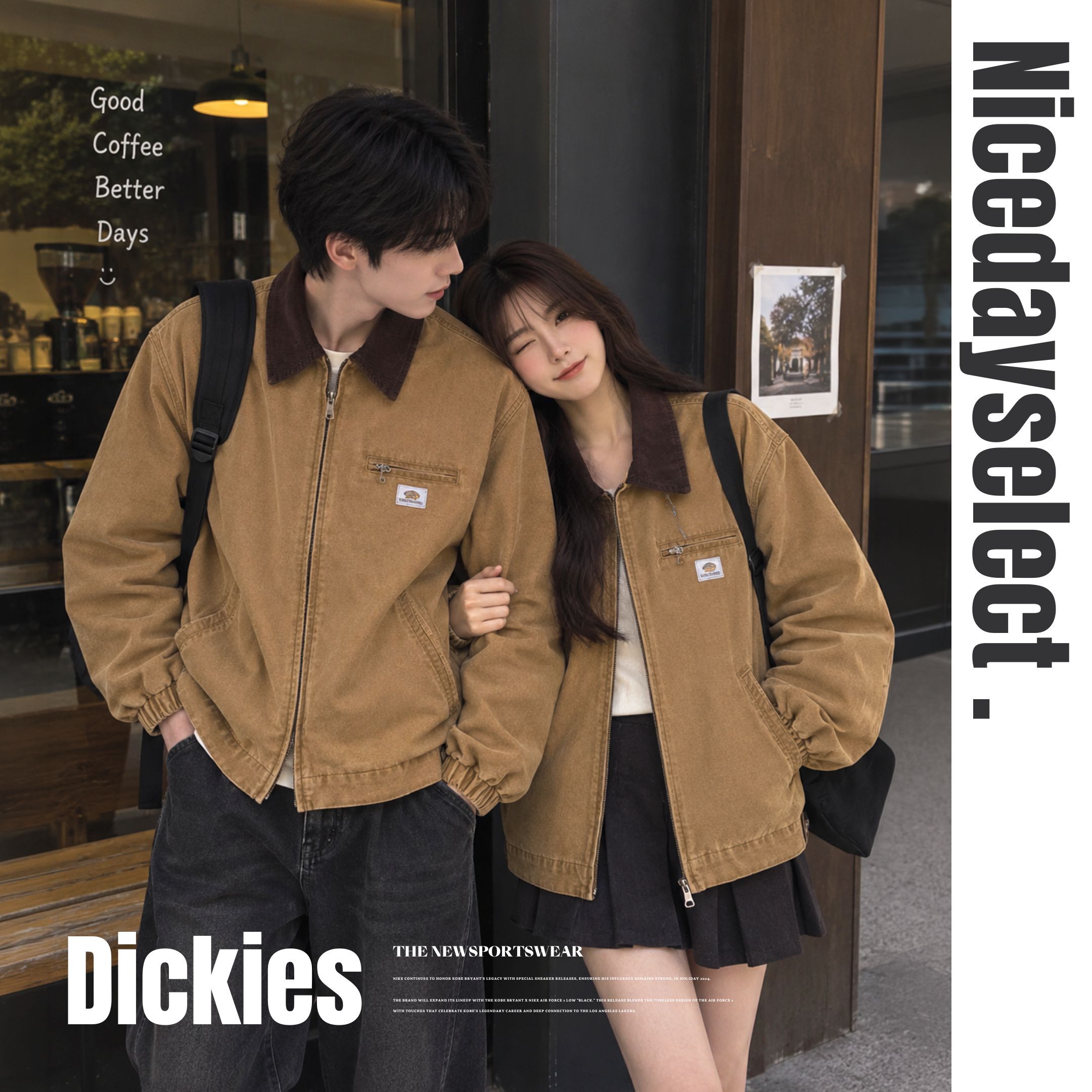 NICEDAY 服飾 代購 Dickies Logo 外套 夾克 棕色 灰 藍 秋冬 工裝 復古