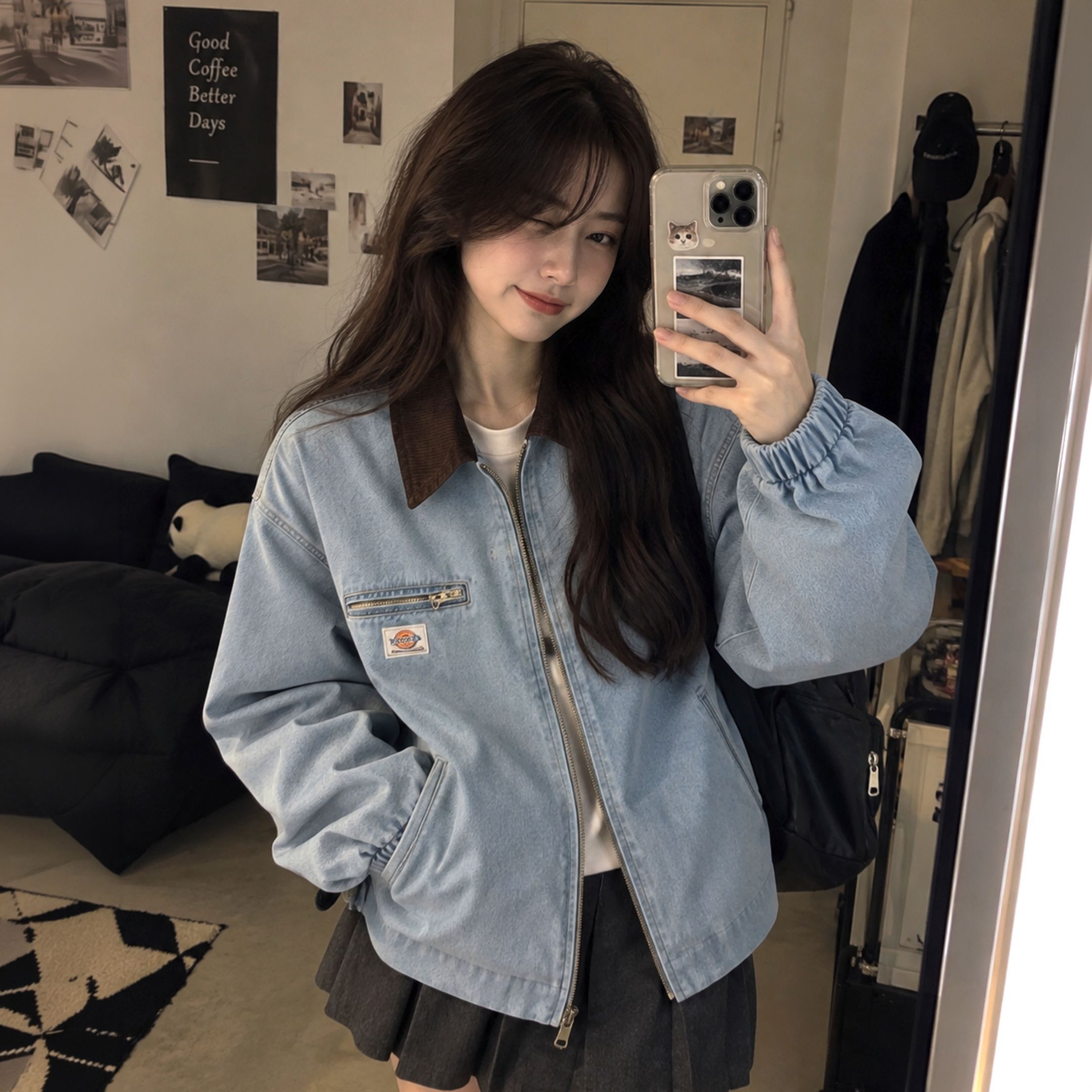 NICEDAY 服飾 代購 Dickies Logo 外套 夾克 棕色 灰 藍 秋冬 工裝 復古