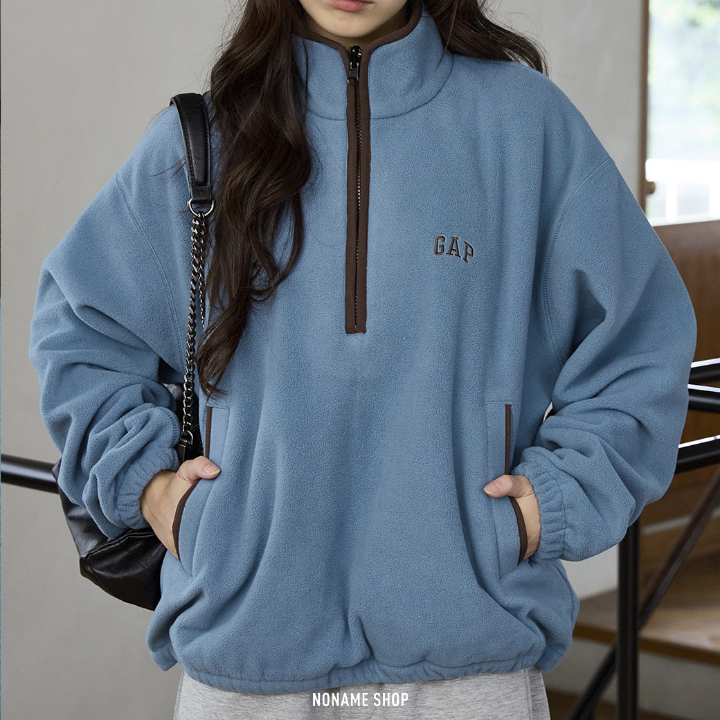 PUBLUX × GAP 限定聯名款 半開襟 搖粒絨 拉鍊 撞色 大學T 四色 (男/女同款)