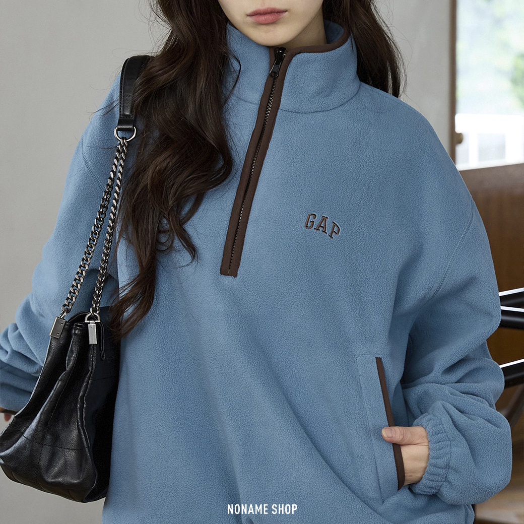 PUBLUX × GAP 限定聯名款 半開襟 搖粒絨 拉鍊 撞色 大學T 四色 (男/女同款)