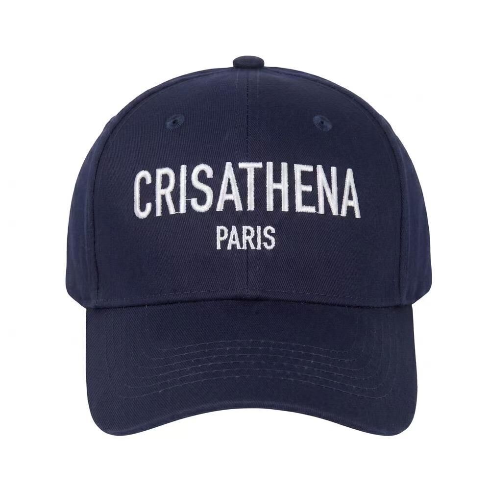 Crisathena CT-CCL2501-NVY_WHT Paris "Large Logo" Cap in Navy,White -M